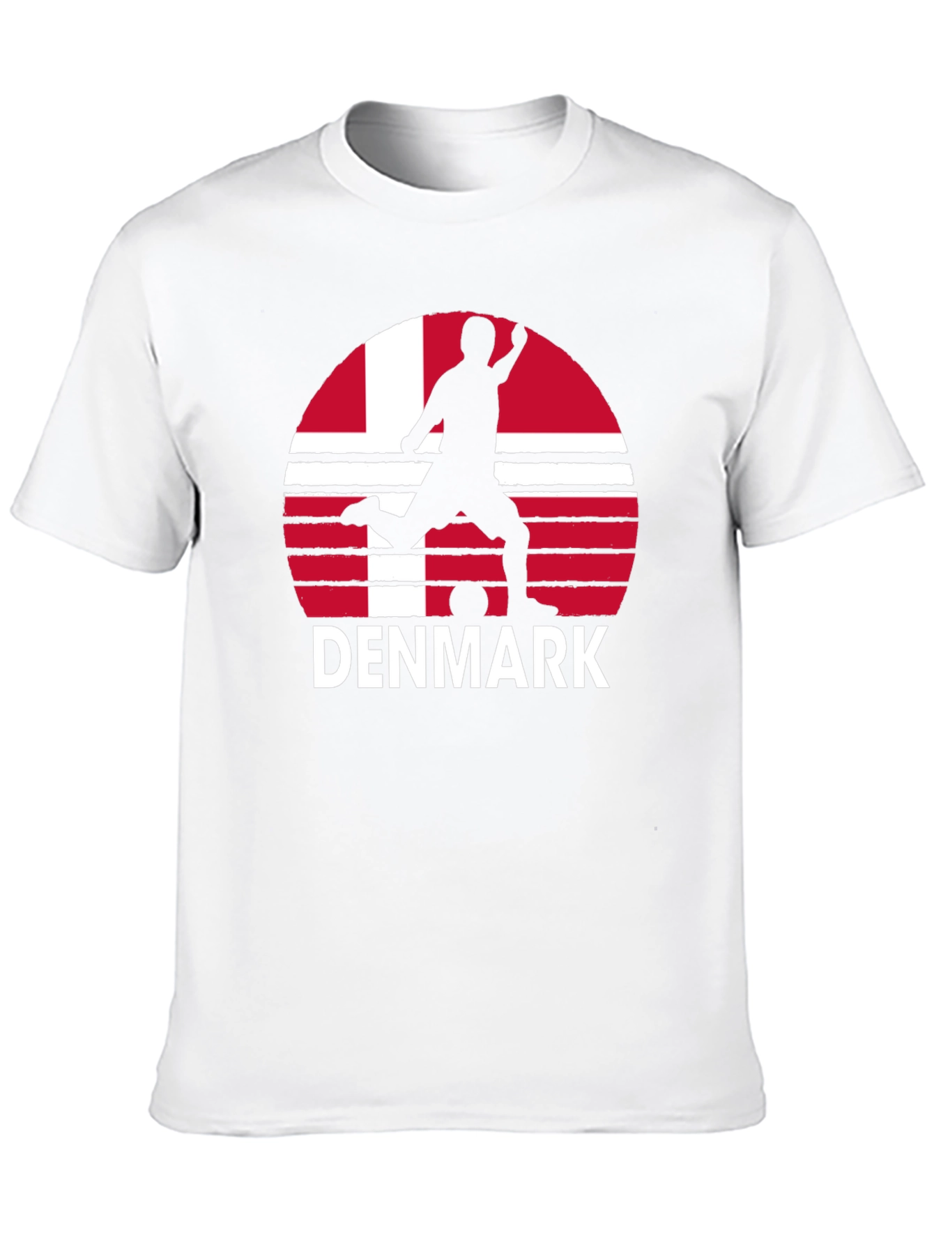 Denmark Soccer T-Shirt - Black Graphic Tee
