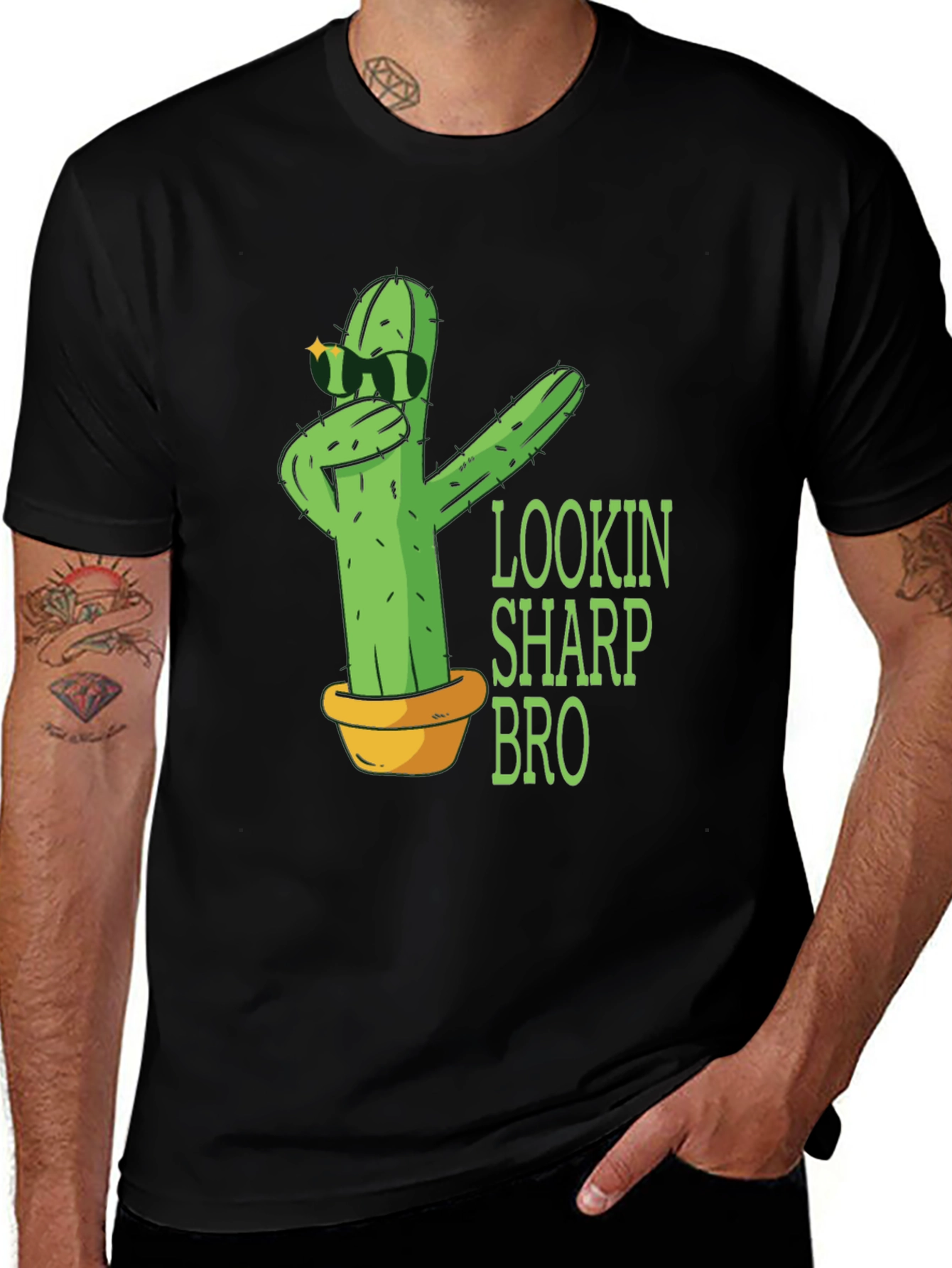 Lookin Sharp Bro T-Shirt Cactus Graphic Tee