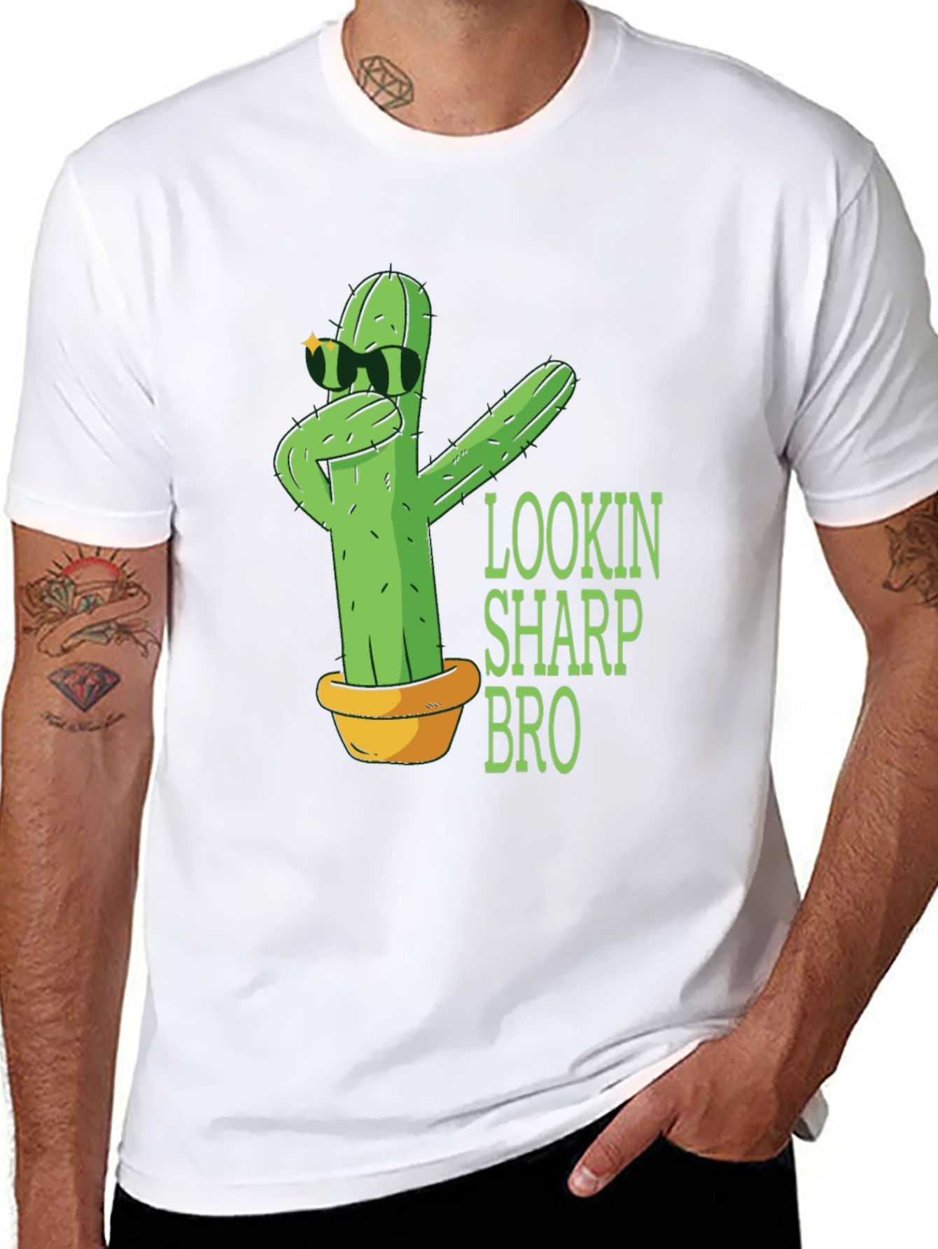 Lookin Sharp Bro T-Shirt Cactus Graphic Tee