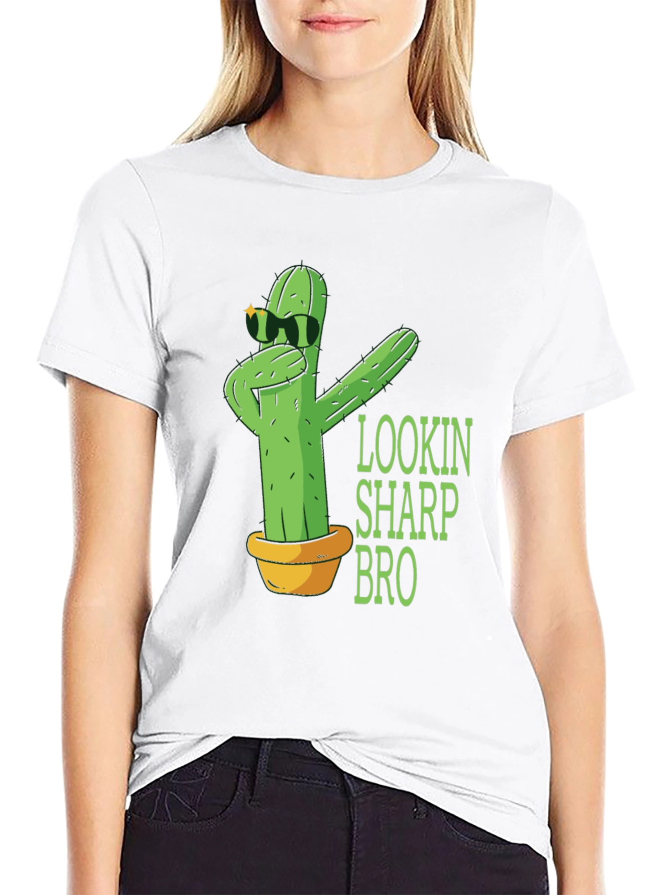 Lookin Sharp Bro T-Shirt Cactus Graphic Tee