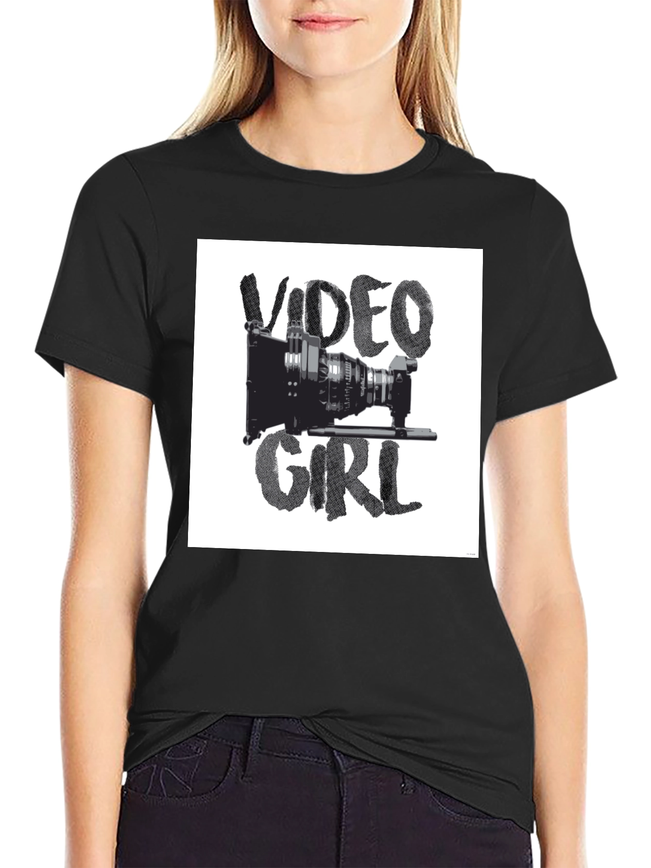 Video Girl Black Graphic Tee