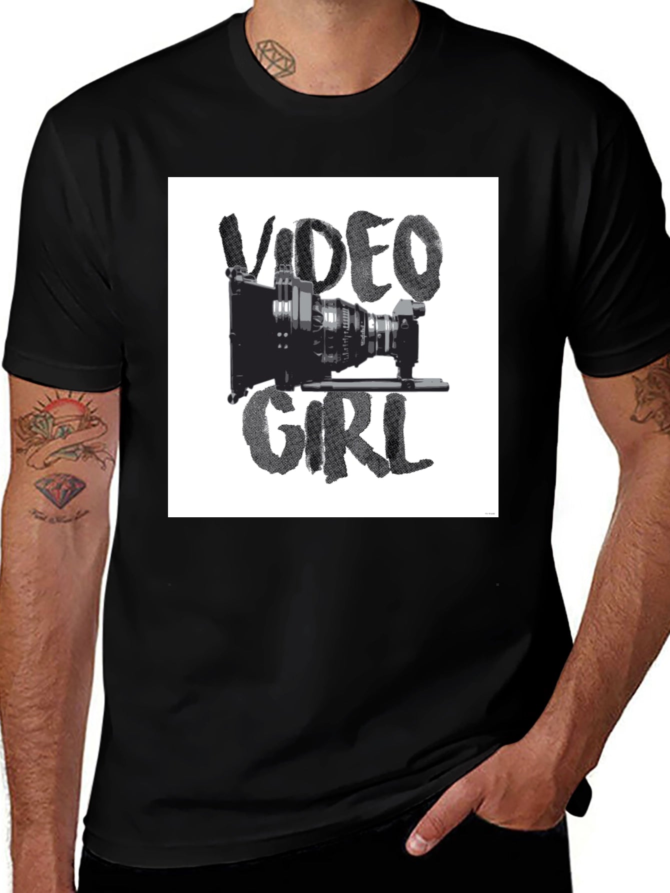 Video Girl Black Graphic Tee