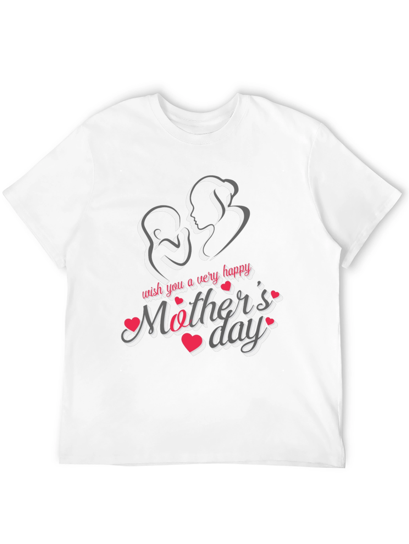 Happy Mothers Day Black T-Shirt