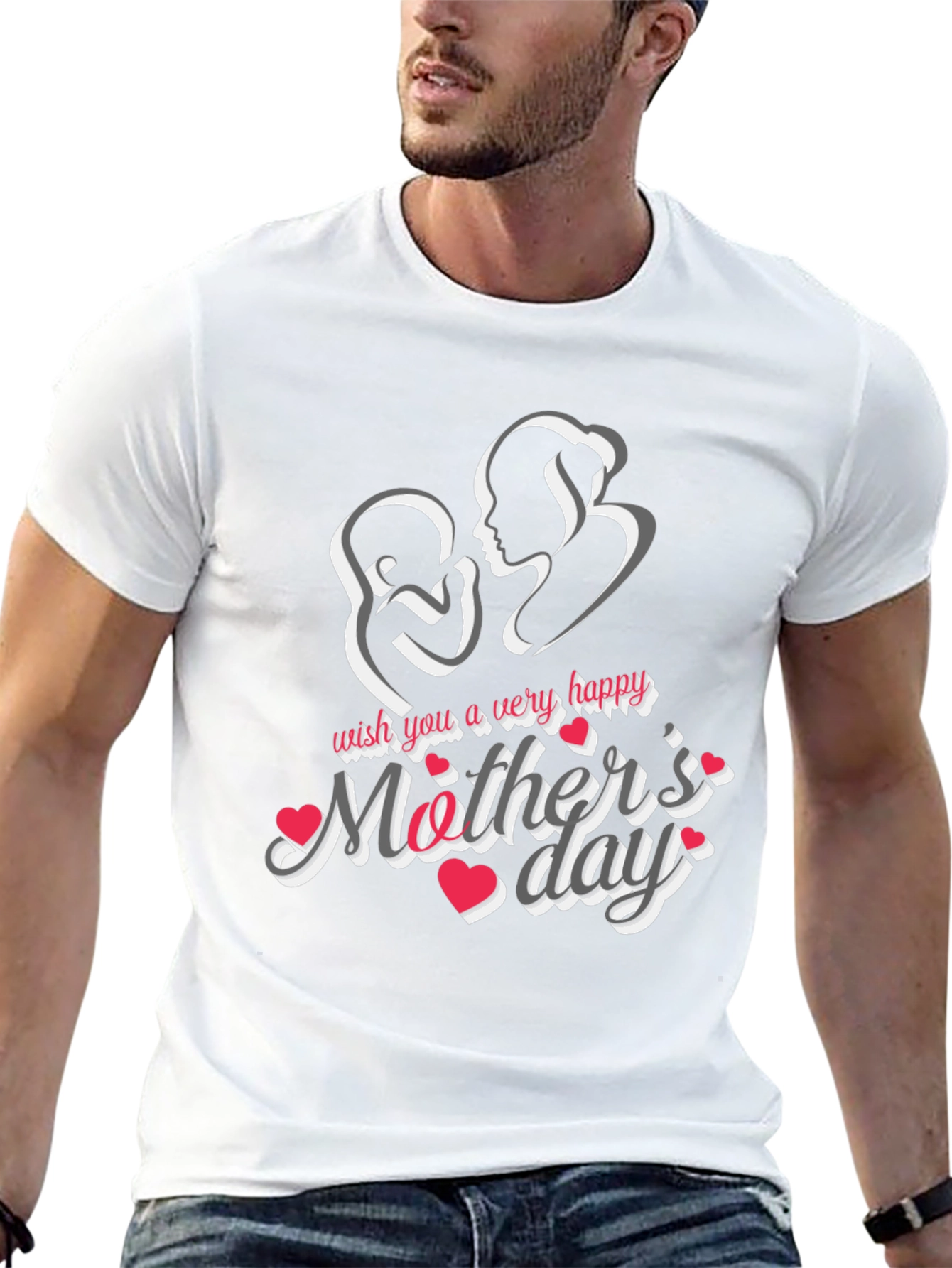 Happy Mothers Day Black T-Shirt