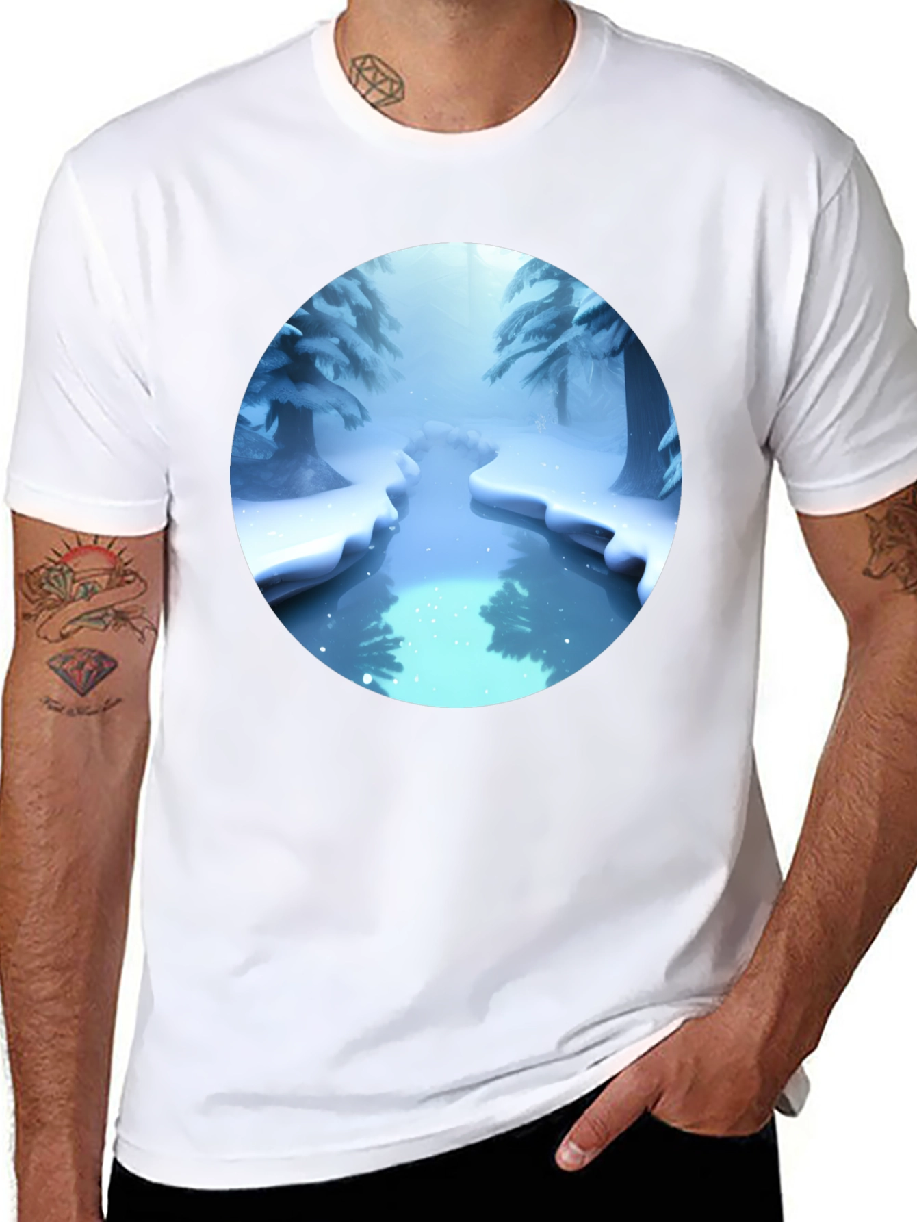 Winter Wonderland Graphic Tee - Black