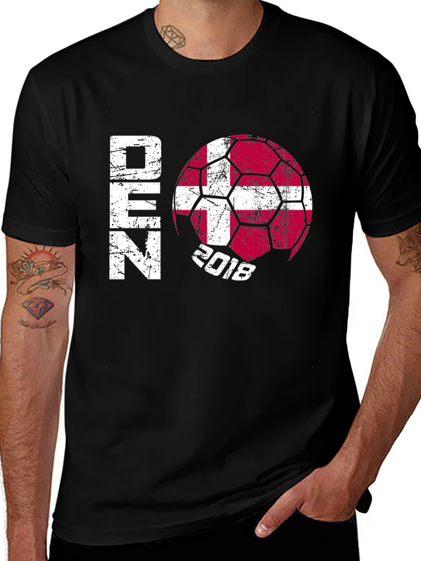 Denmark Soccer T-Shirt - 2018 Flag Football Tee