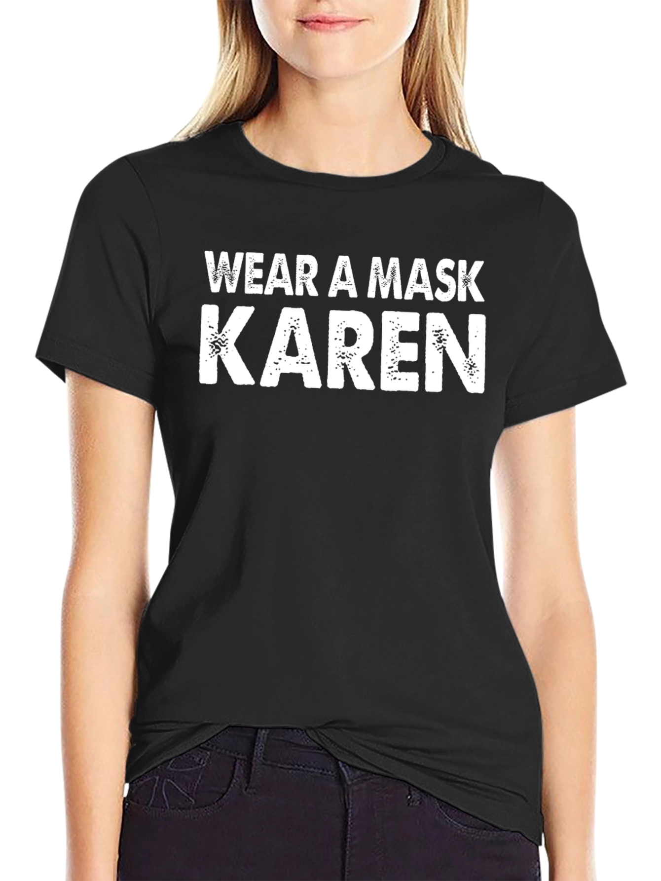Wear A Mask Karen T-Shirt Funny Graphic Tee
