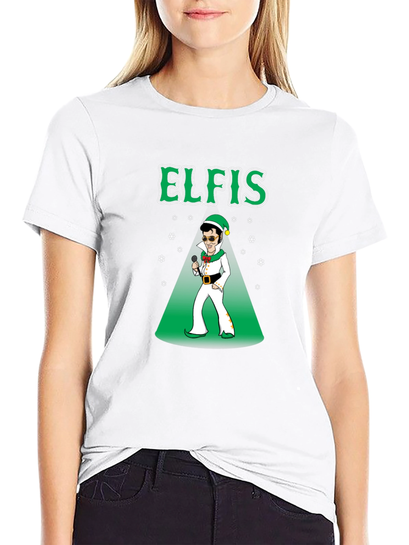 Elfis Christmas T-Shirt - Elvis Elf Holiday Tee