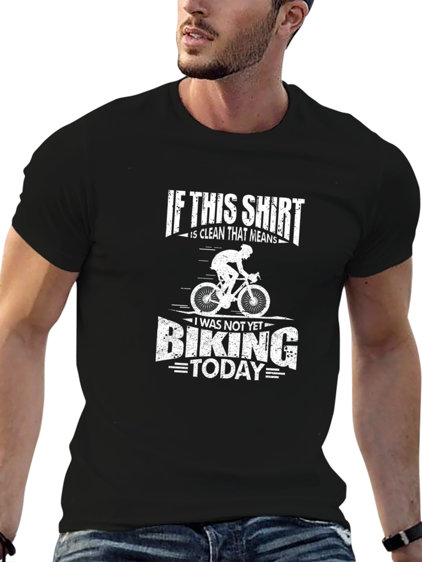 Funny Biking T-Shirt - Clean Shirt Not Biking Today