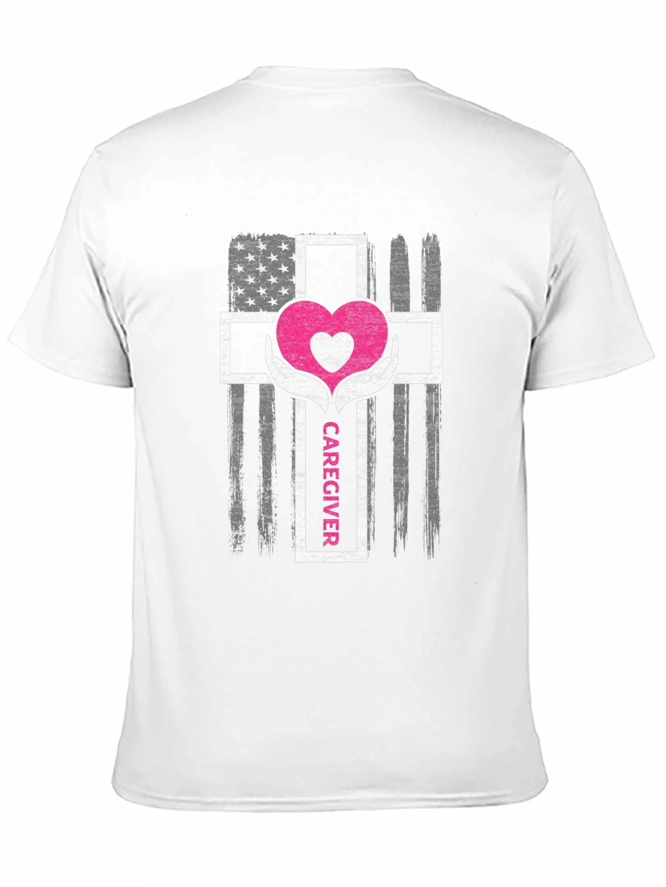 Caregiver Heart Cross Graphic T-Shirt