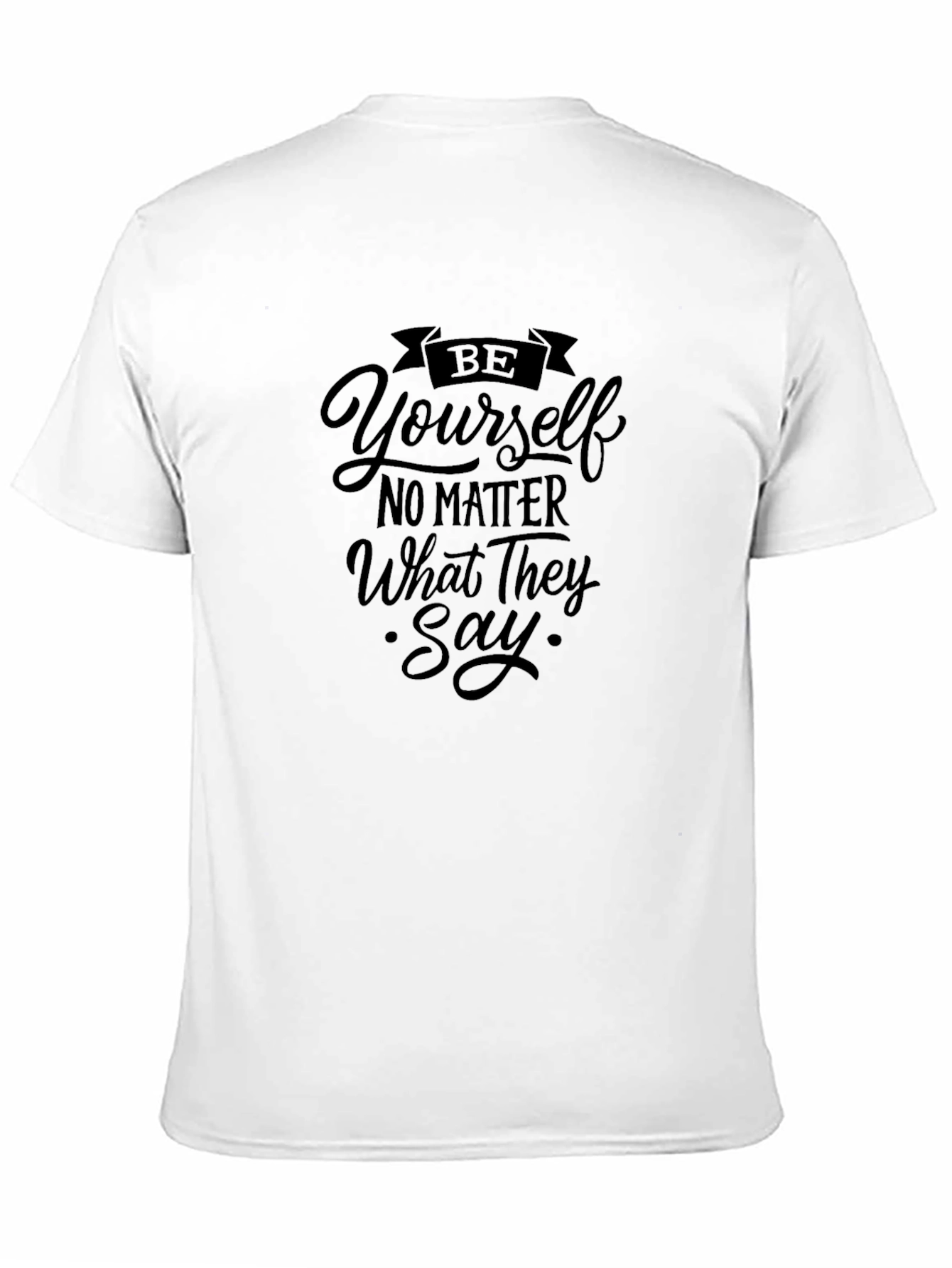 Be Yourself Graphic Tee - Black Cotton Blend