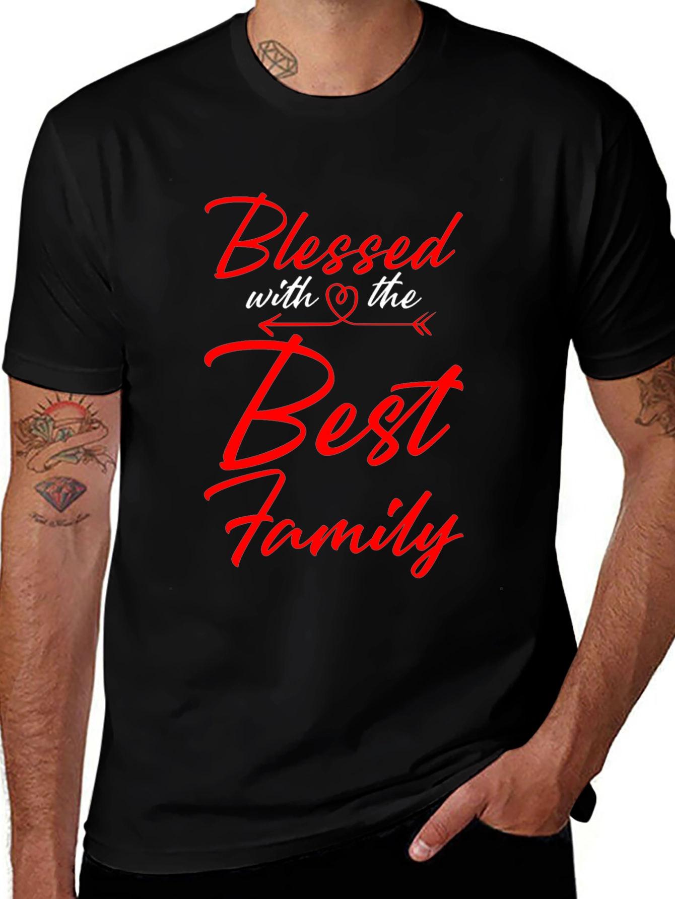 Blessed with the Best Family Graphic Tee
