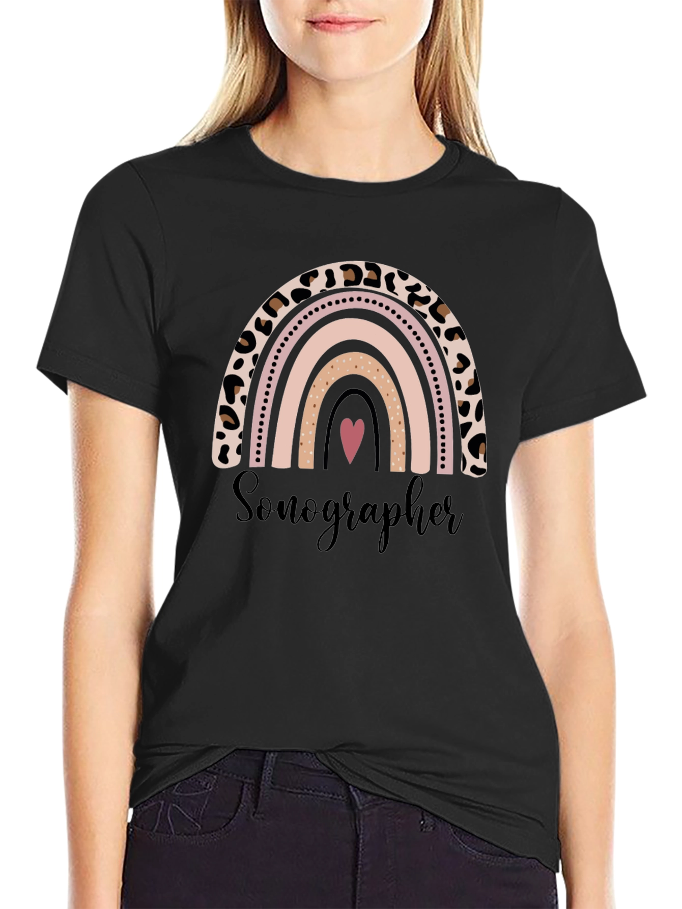 Sonographer Rainbow Graphic Tee