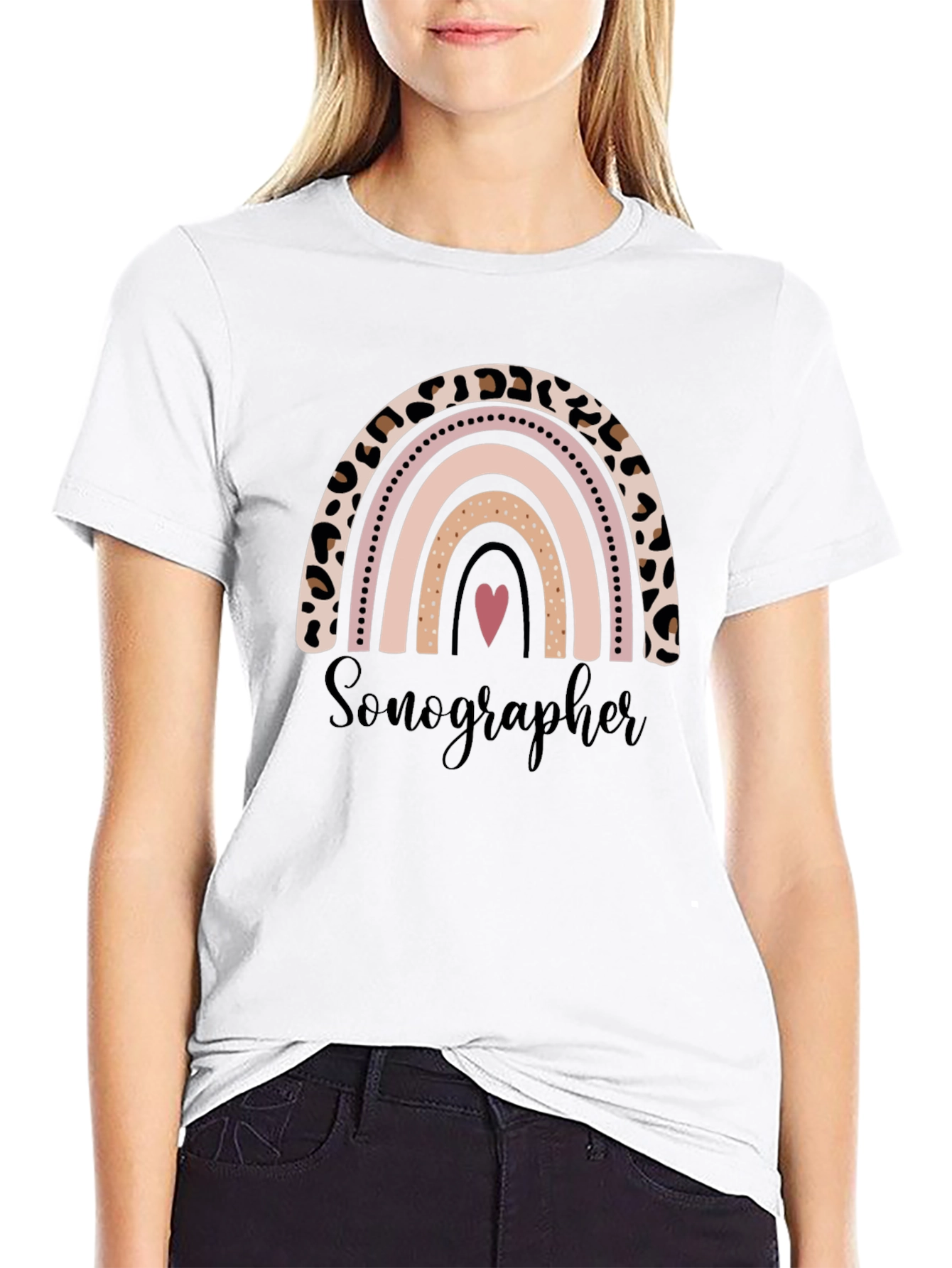 Sonographer Rainbow Graphic Tee