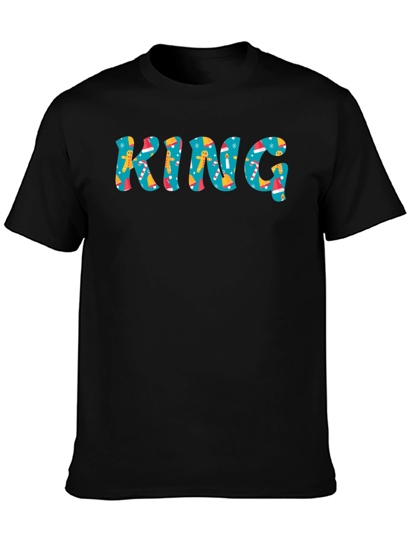 Festive KING Christmas Pattern T-Shirt