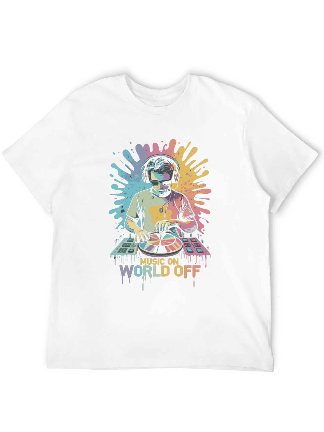 Music On World Off DJ Graphic Tee