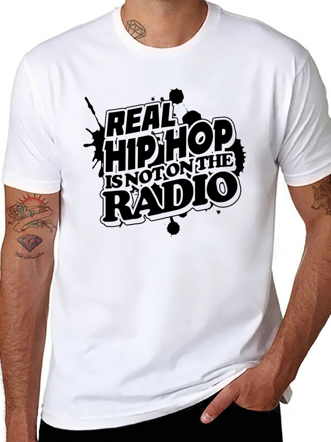 Real Hip Hop T-Shirt - Graphic Tee - Black