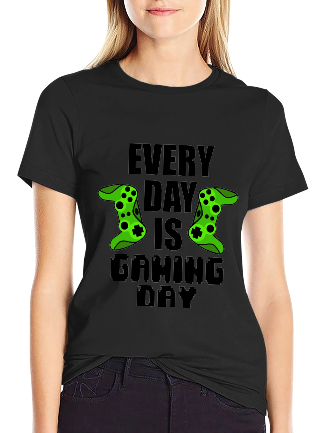 Every Day is Gaming Day Black T-Shirt
