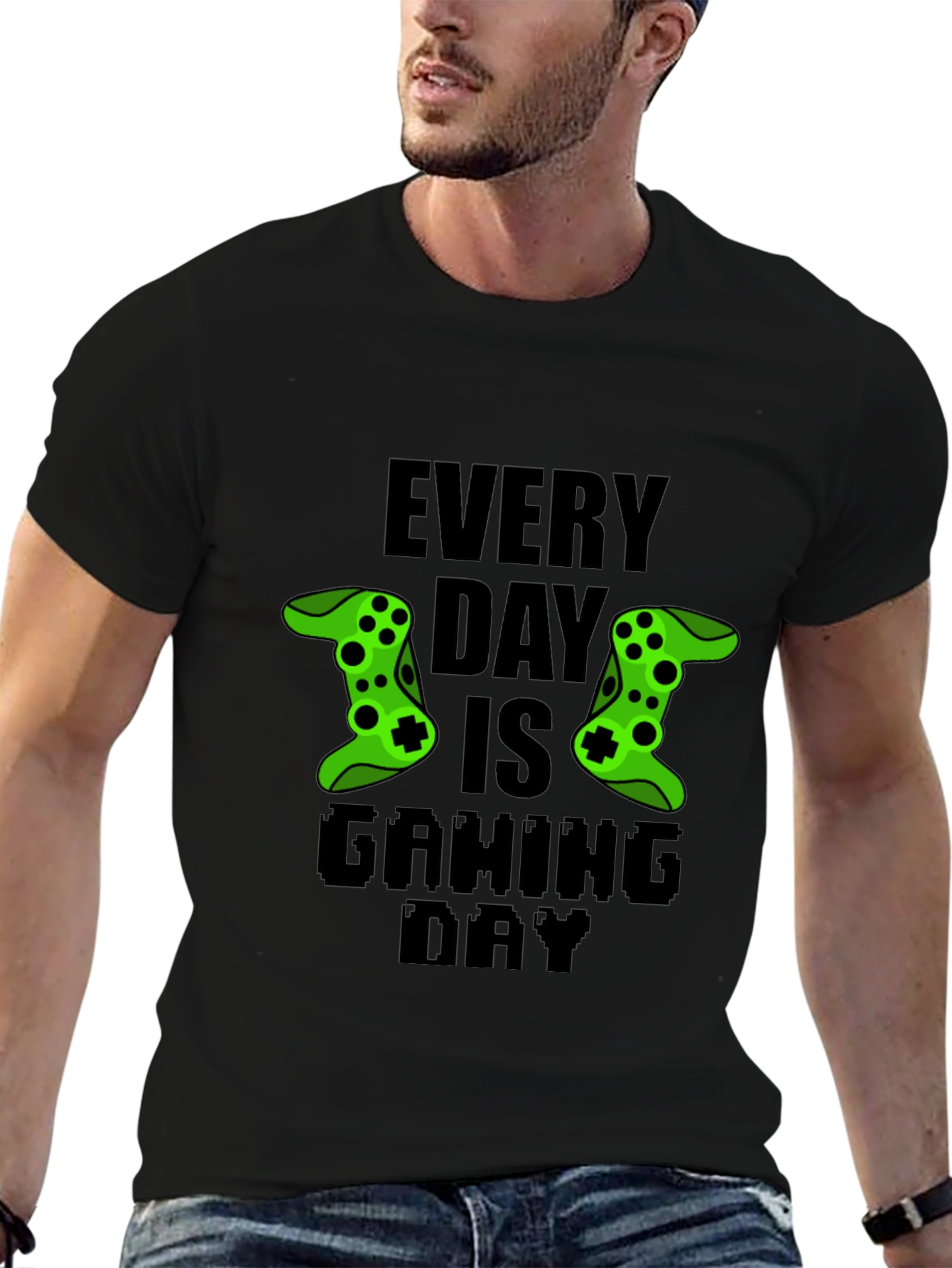 Every Day is Gaming Day Black T-Shirt