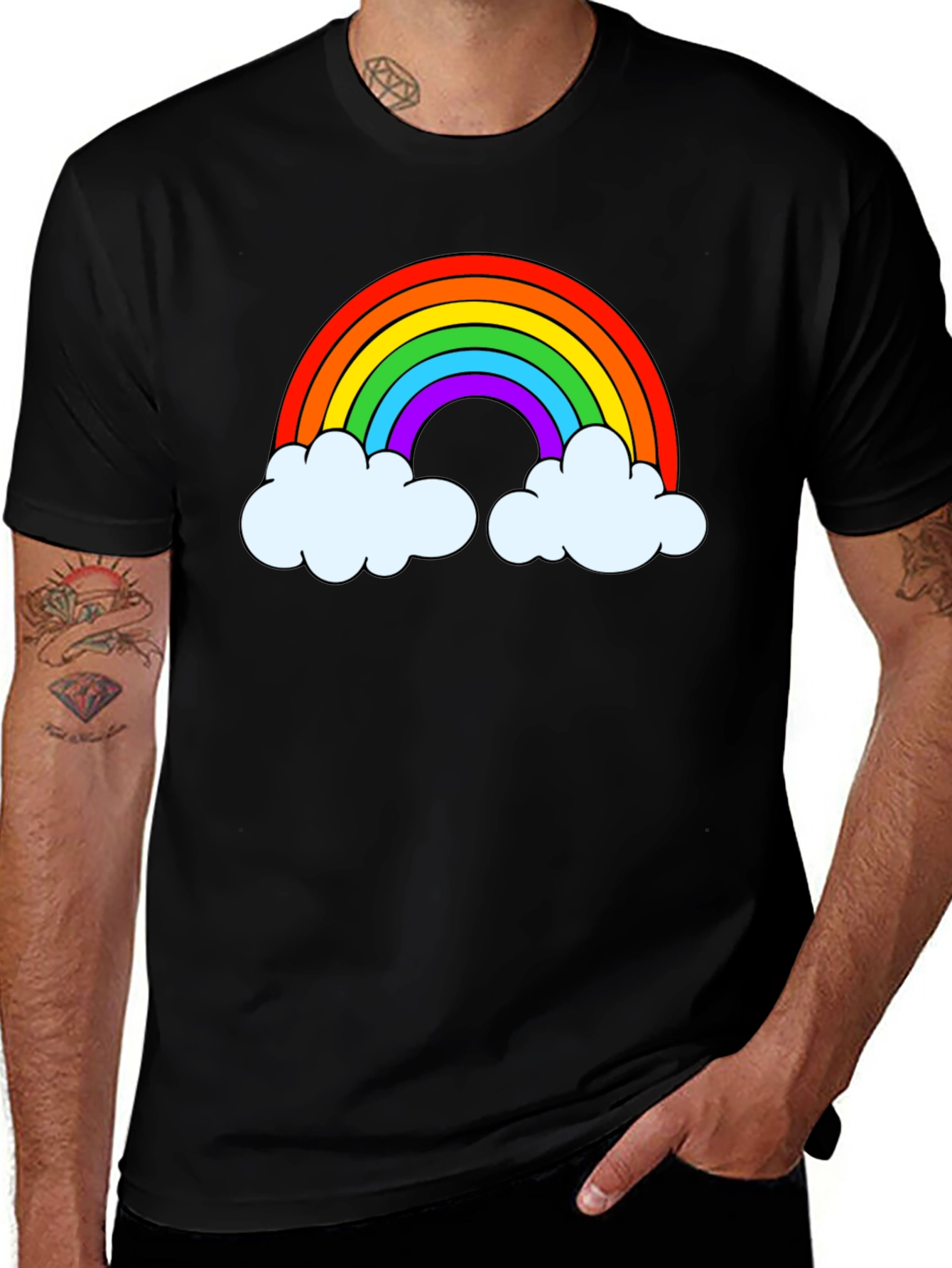 Rainbow Graphic Mens T-Shirt