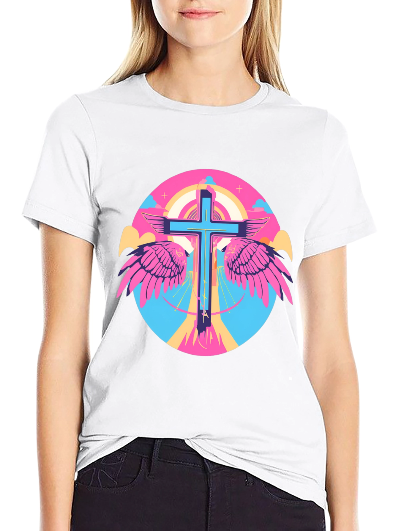 Winged Cross Graphic Tee