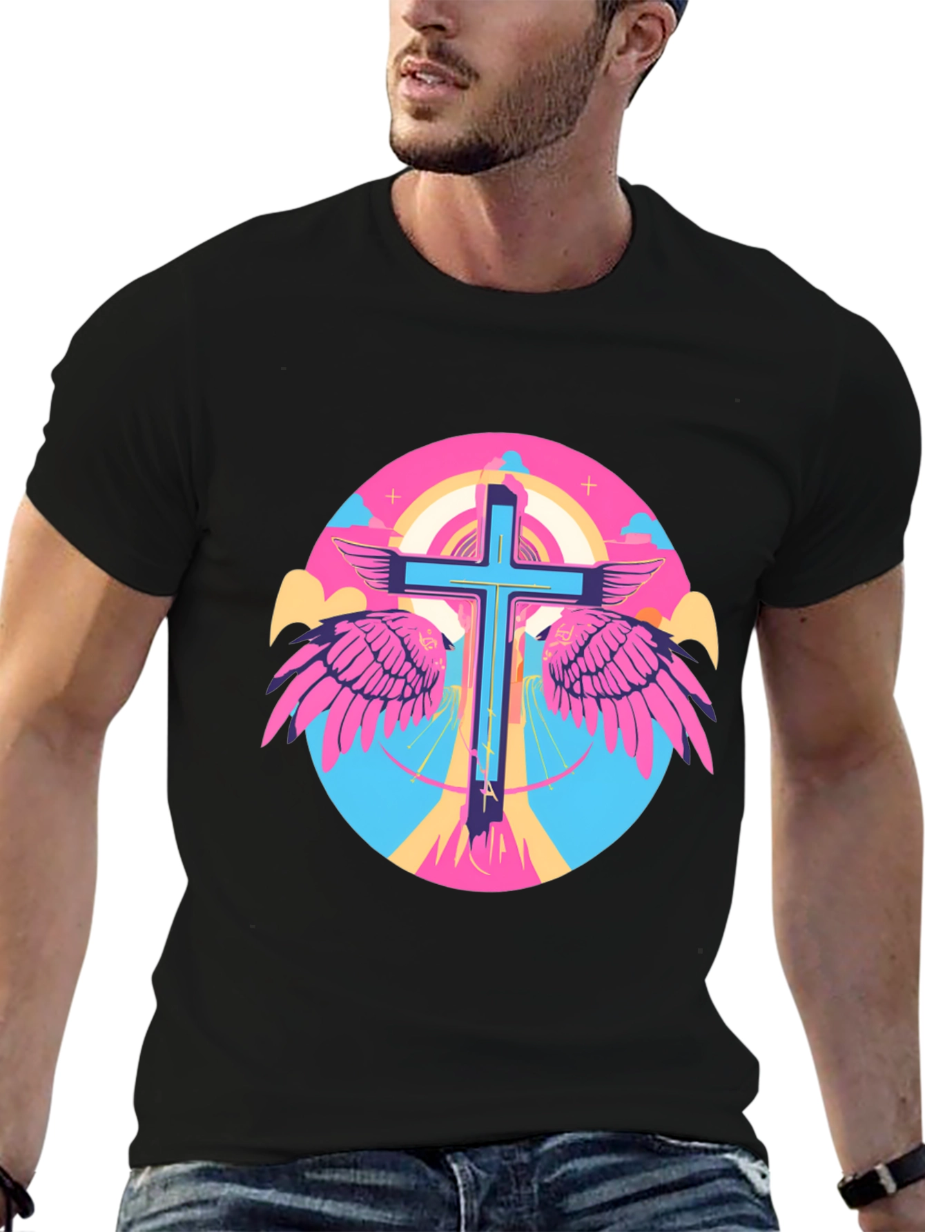 Winged Cross Graphic Tee