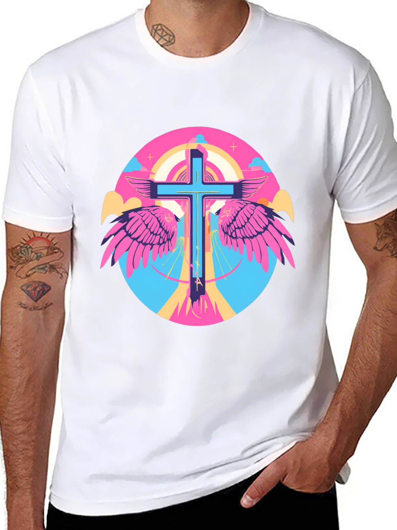Winged Cross Graphic Tee