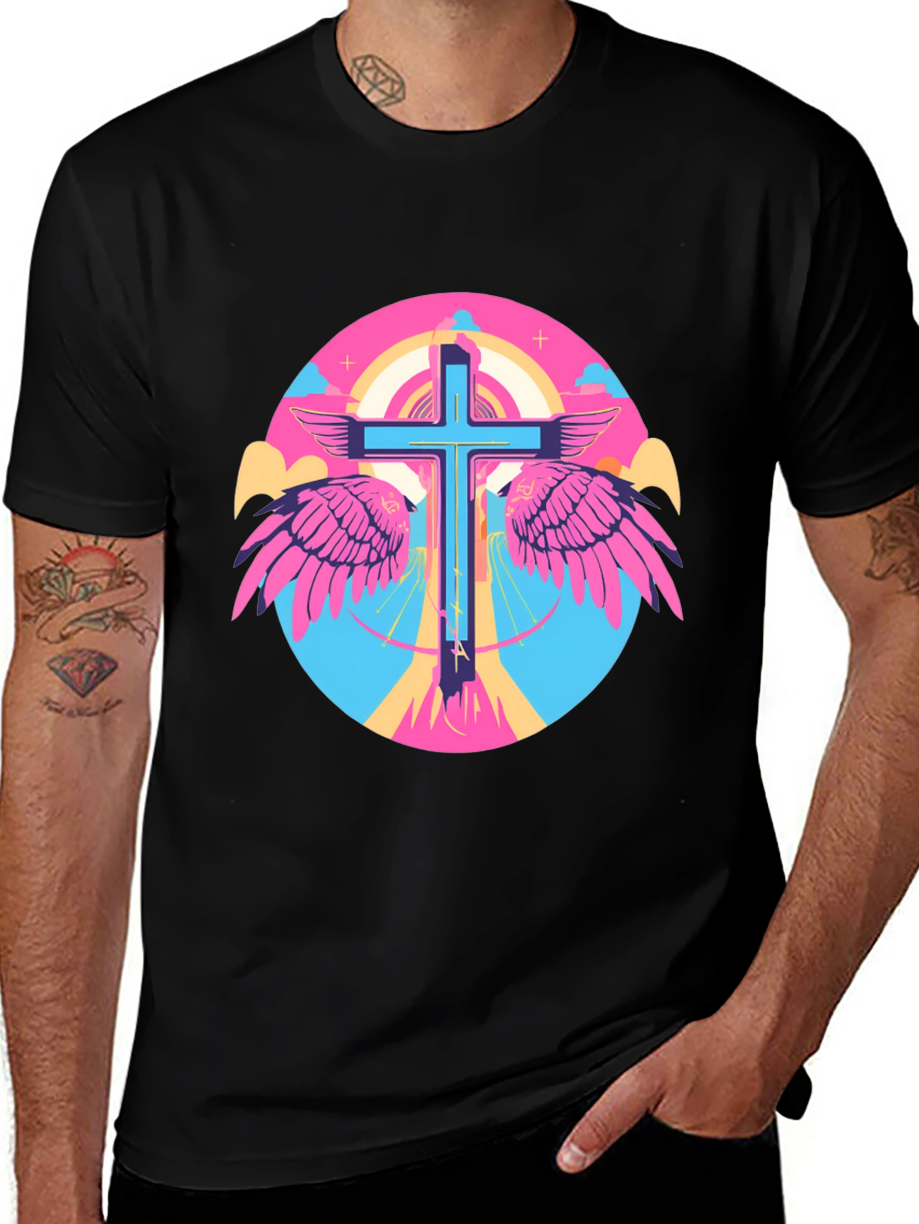 Winged Cross Graphic Tee