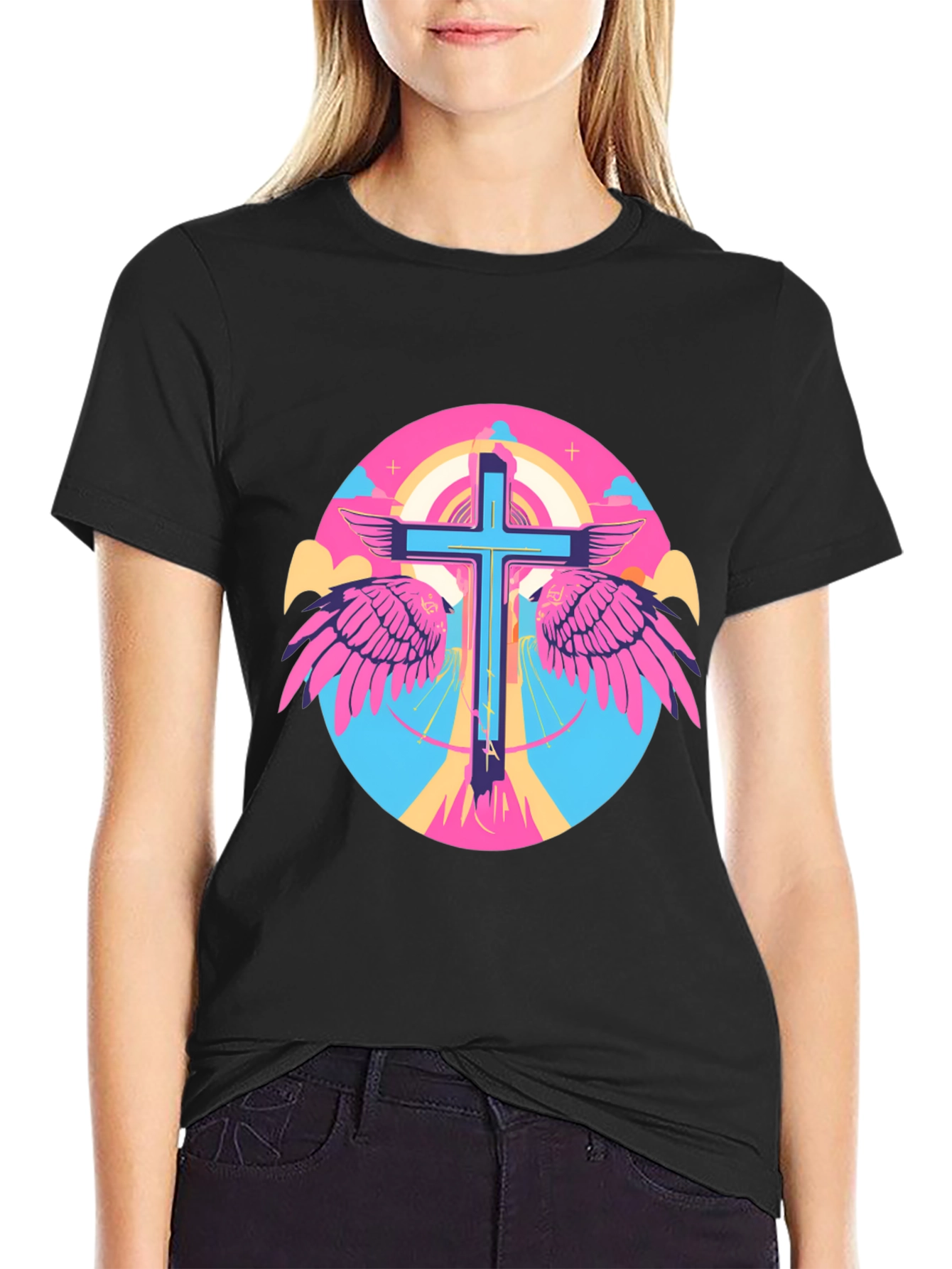 Winged Cross Graphic Tee