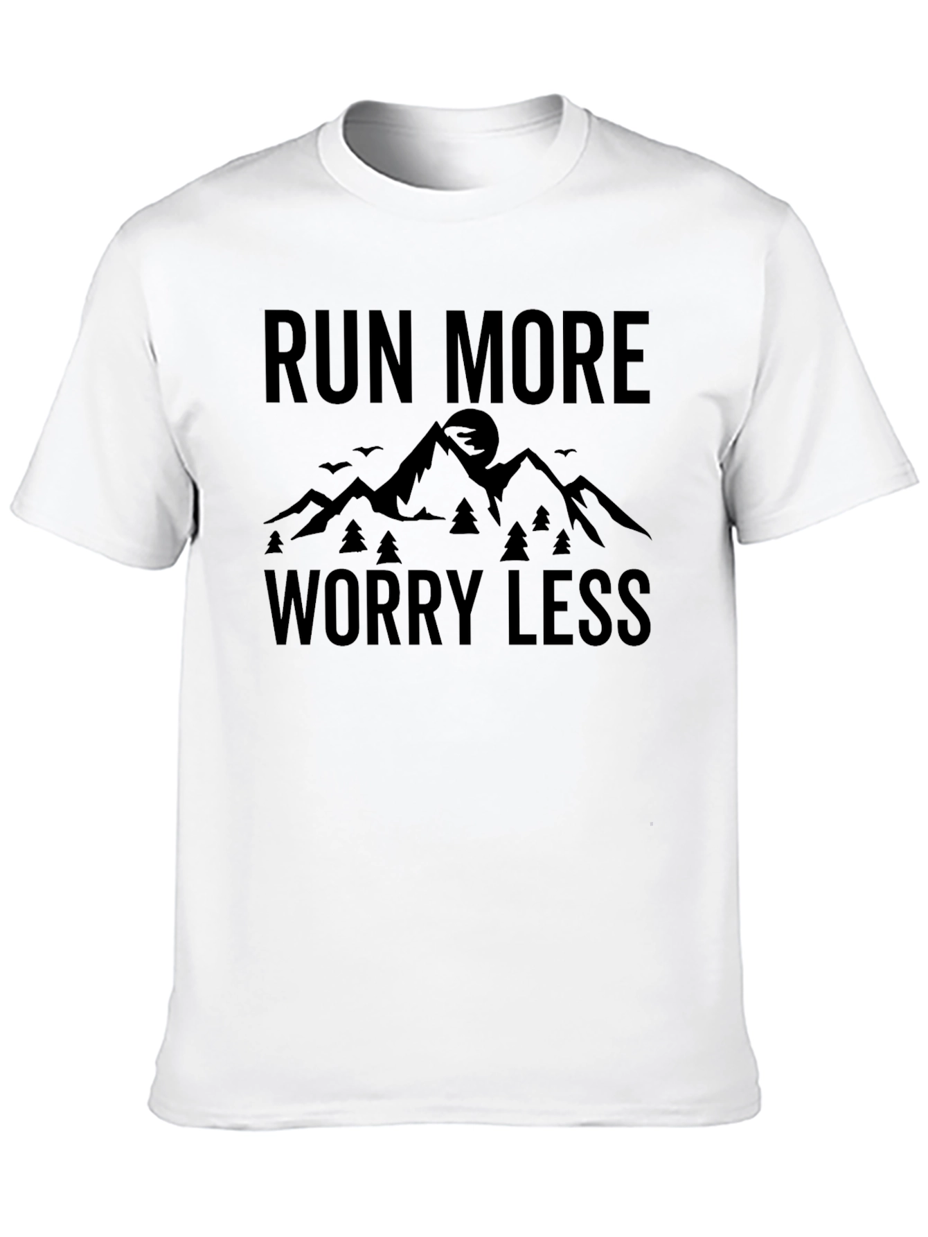 Run More Worry Less Graphic Tee