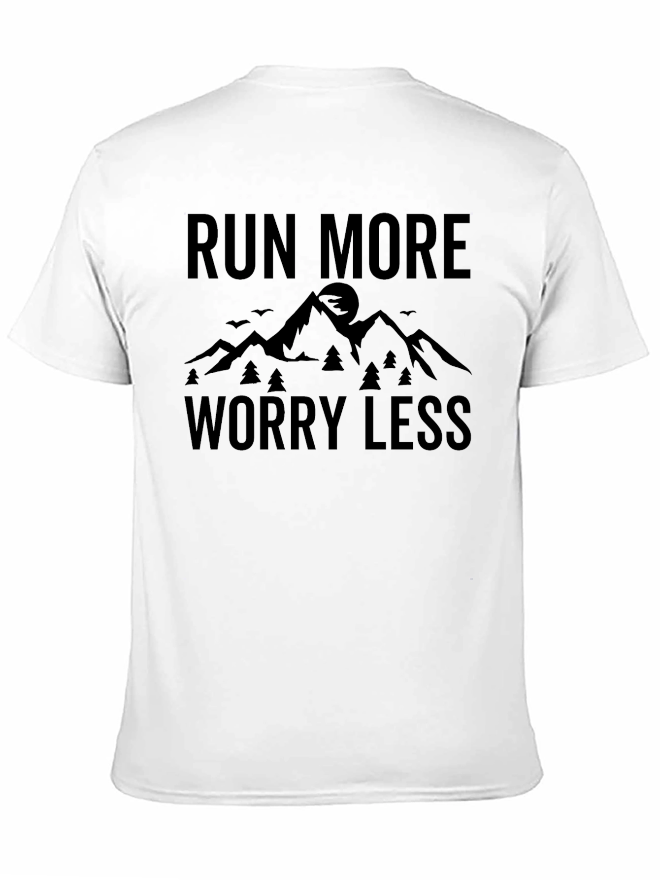 Run More Worry Less Graphic Tee