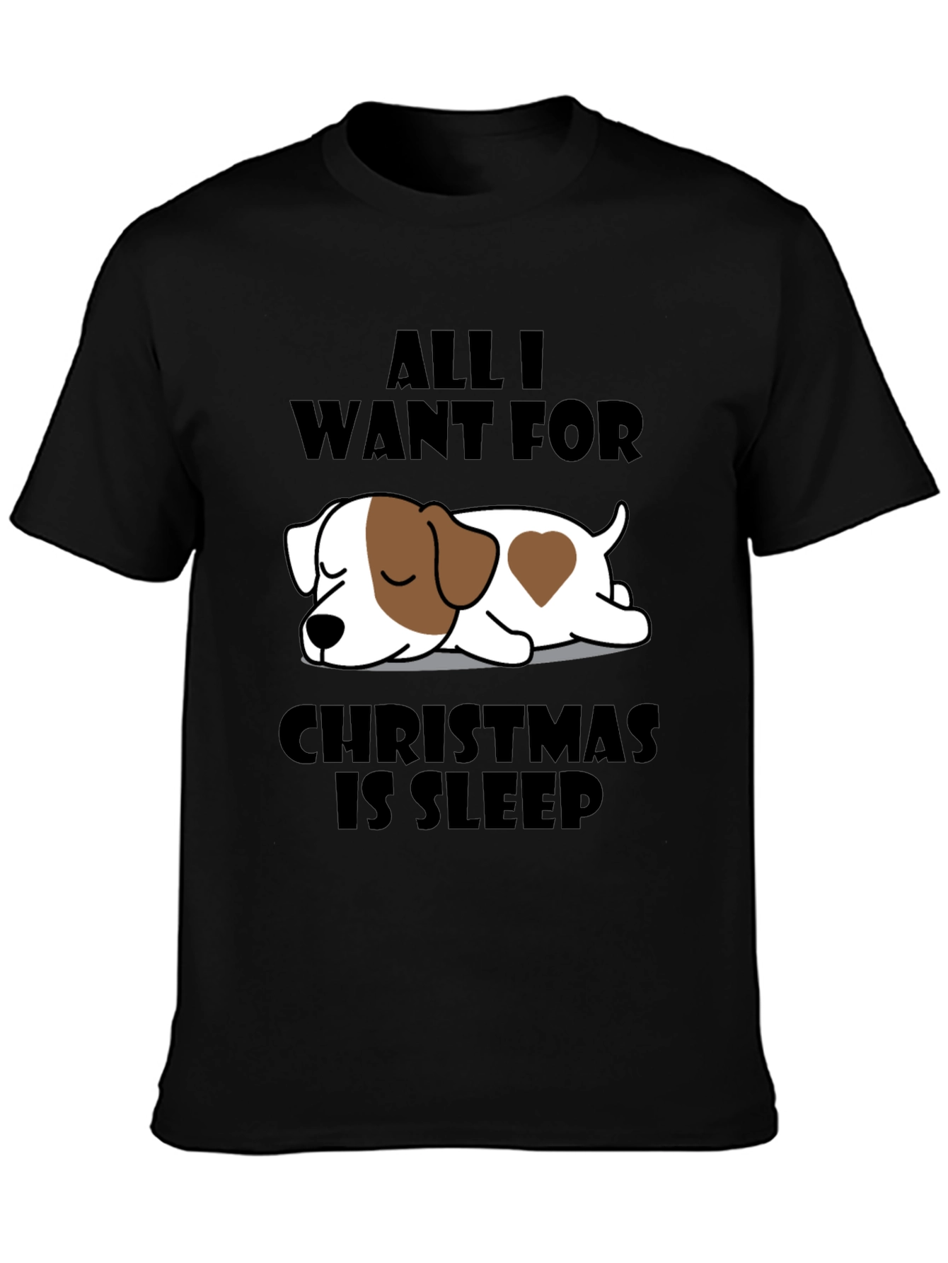 Sleepy Dog Christmas T-Shirt