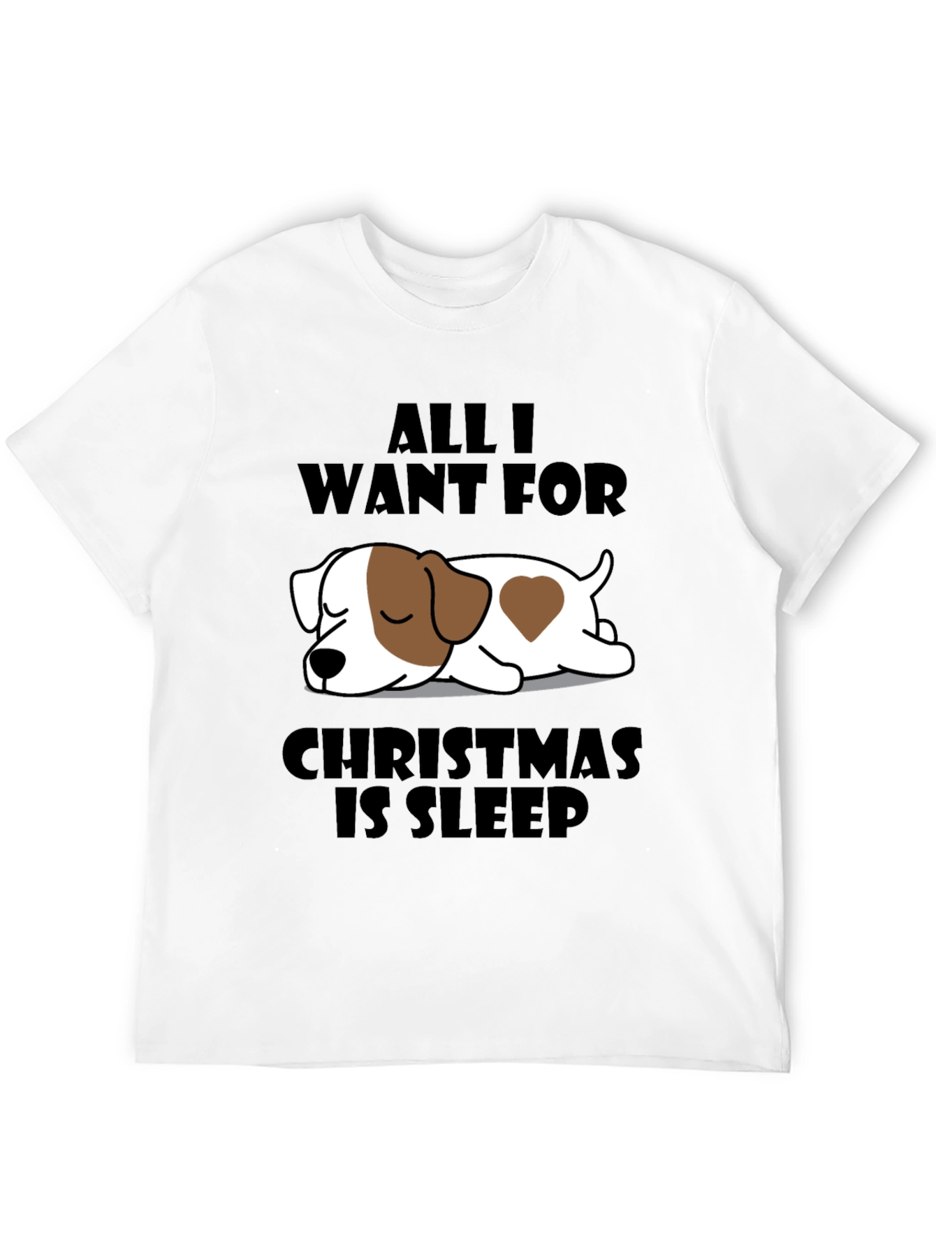 Sleepy Dog Christmas T-Shirt