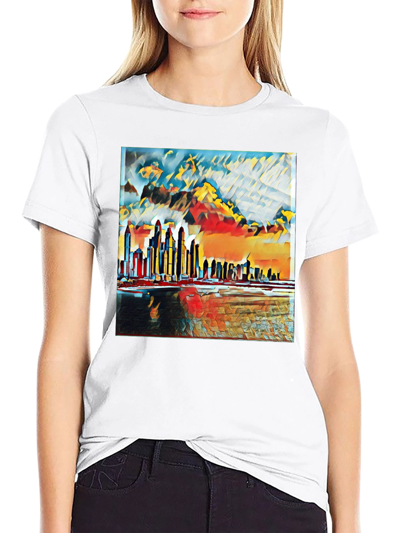 Abstract Cityscape Graphic Tee