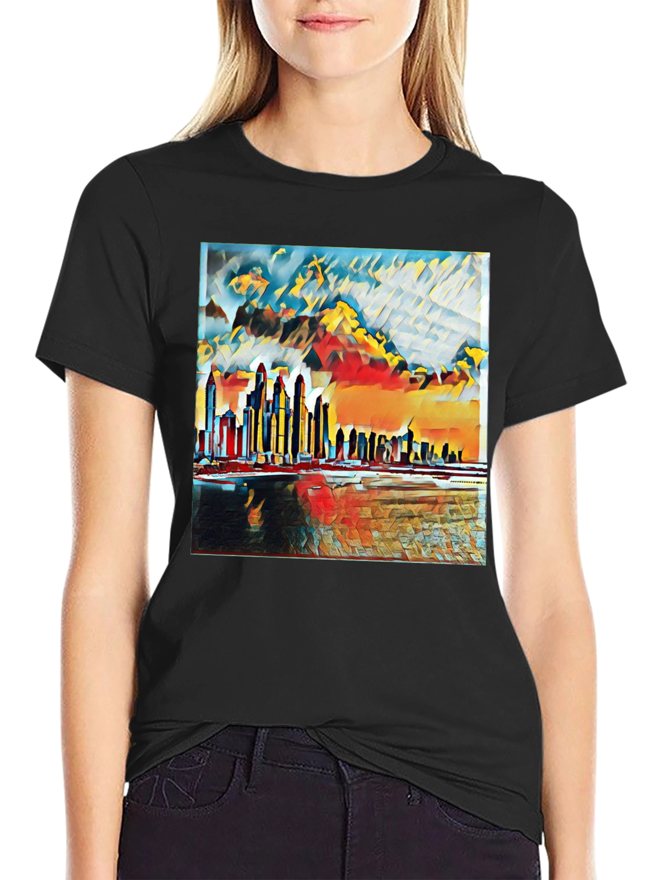 Abstract Cityscape Graphic Tee