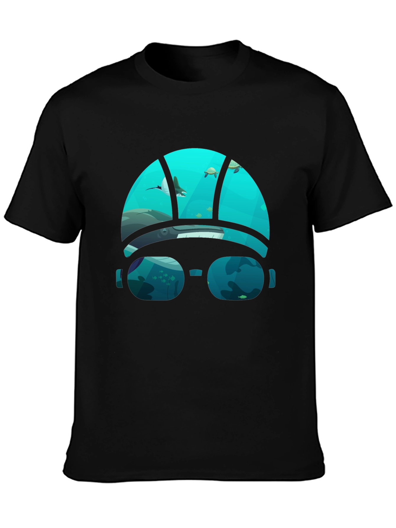 Ocean View Graphic Tee - Black