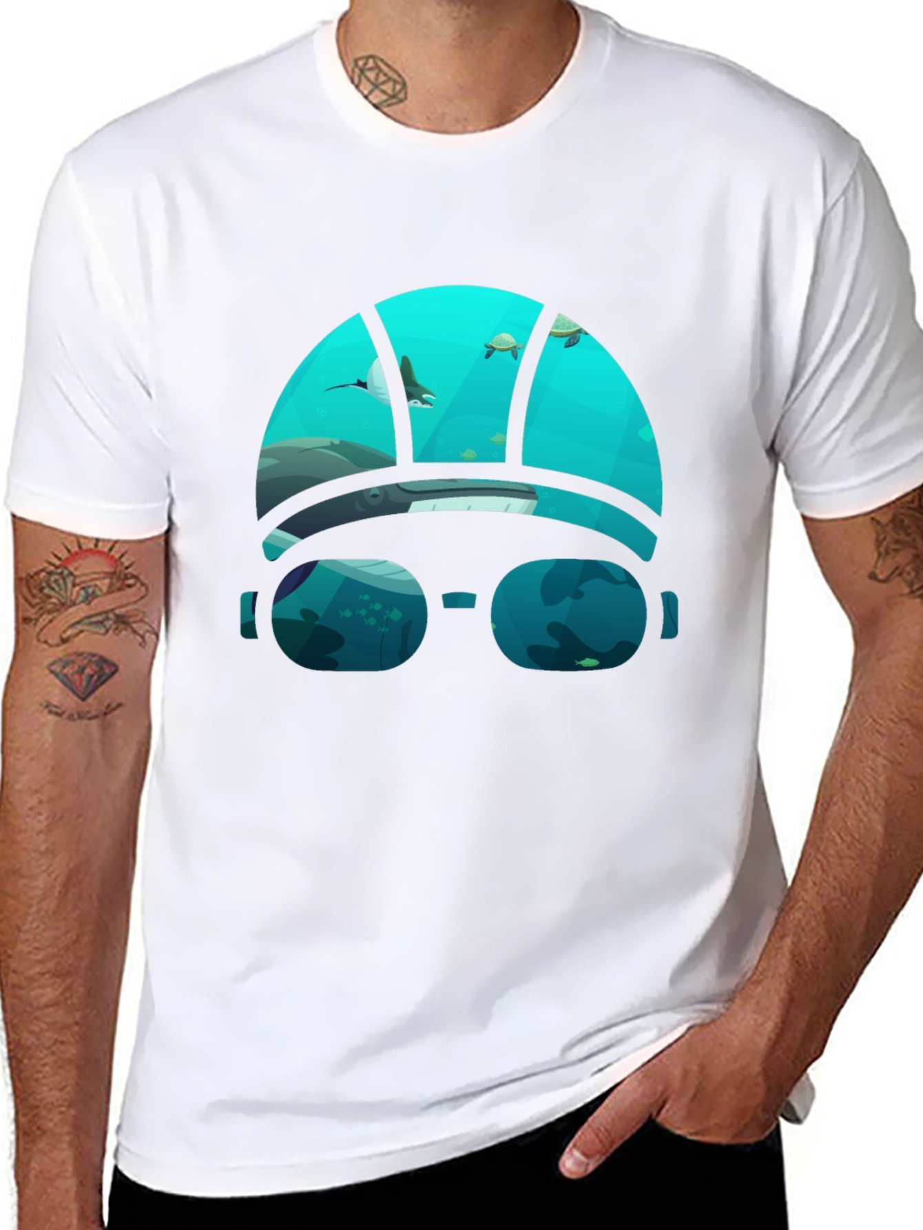 Ocean View Graphic Tee - Black