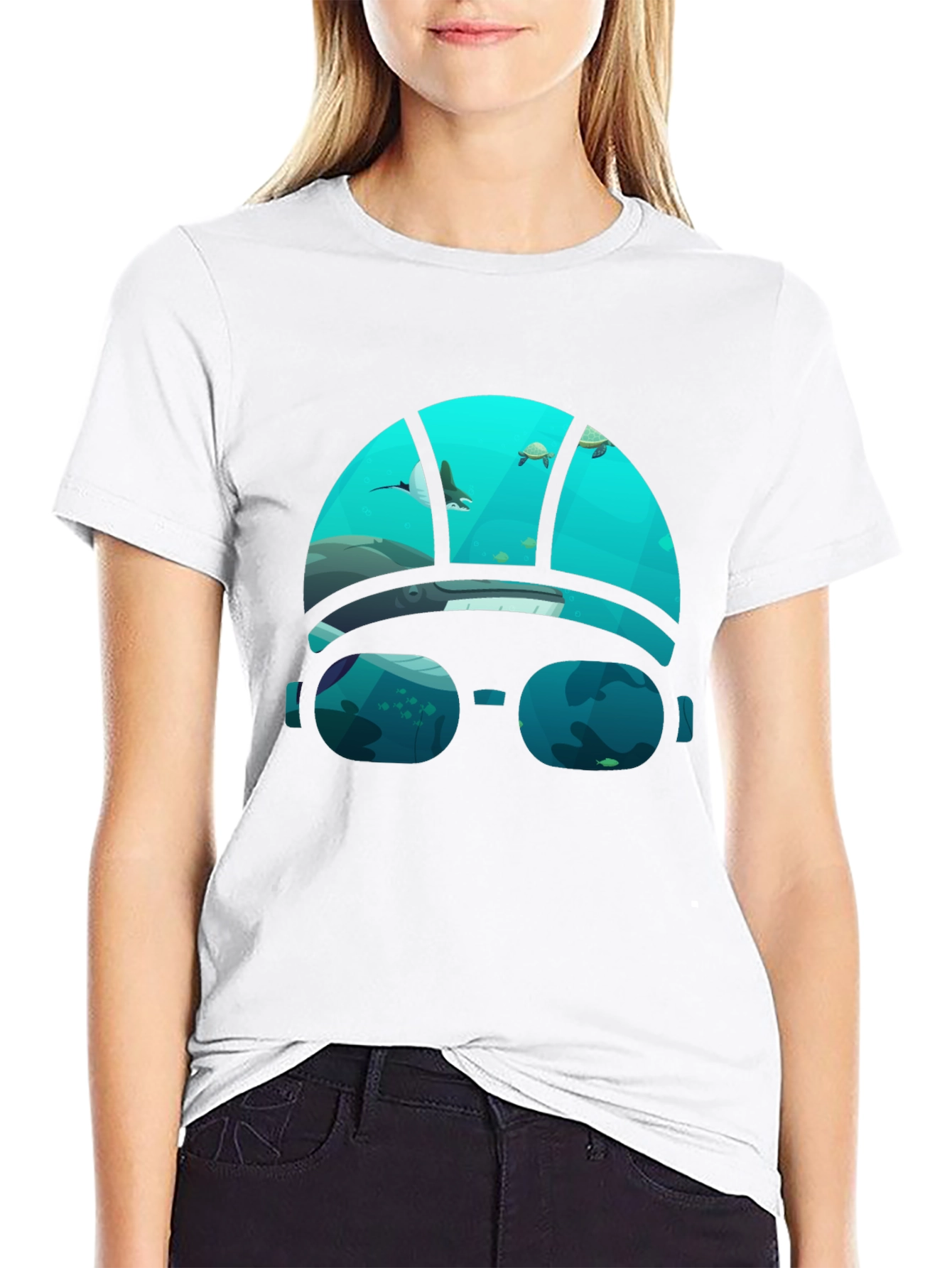 Ocean View Graphic Tee - Black