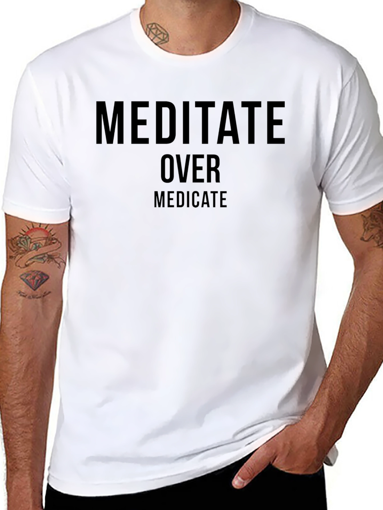 Meditate Over Medicate Graphic Tee