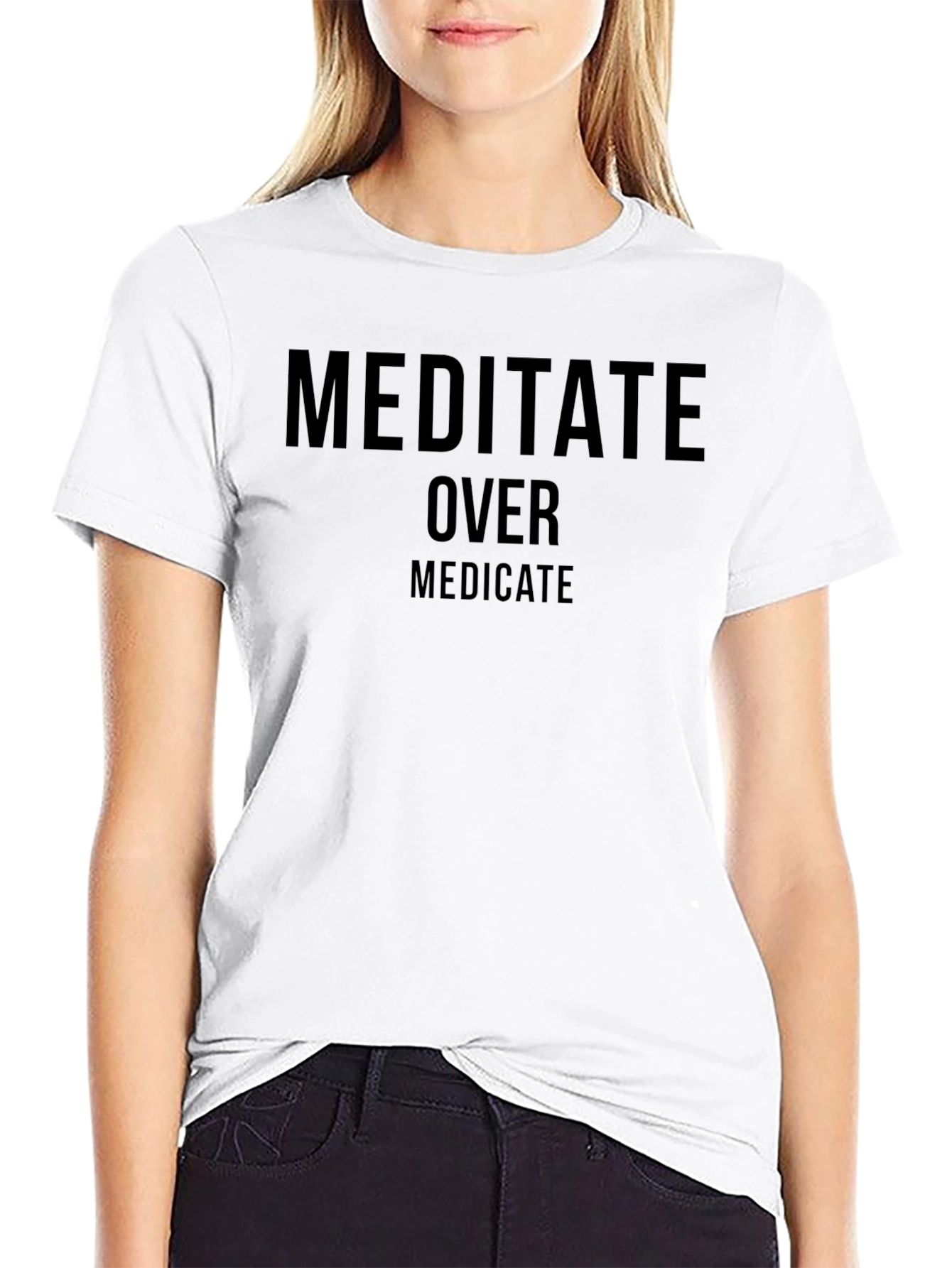 Meditate Over Medicate Graphic Tee