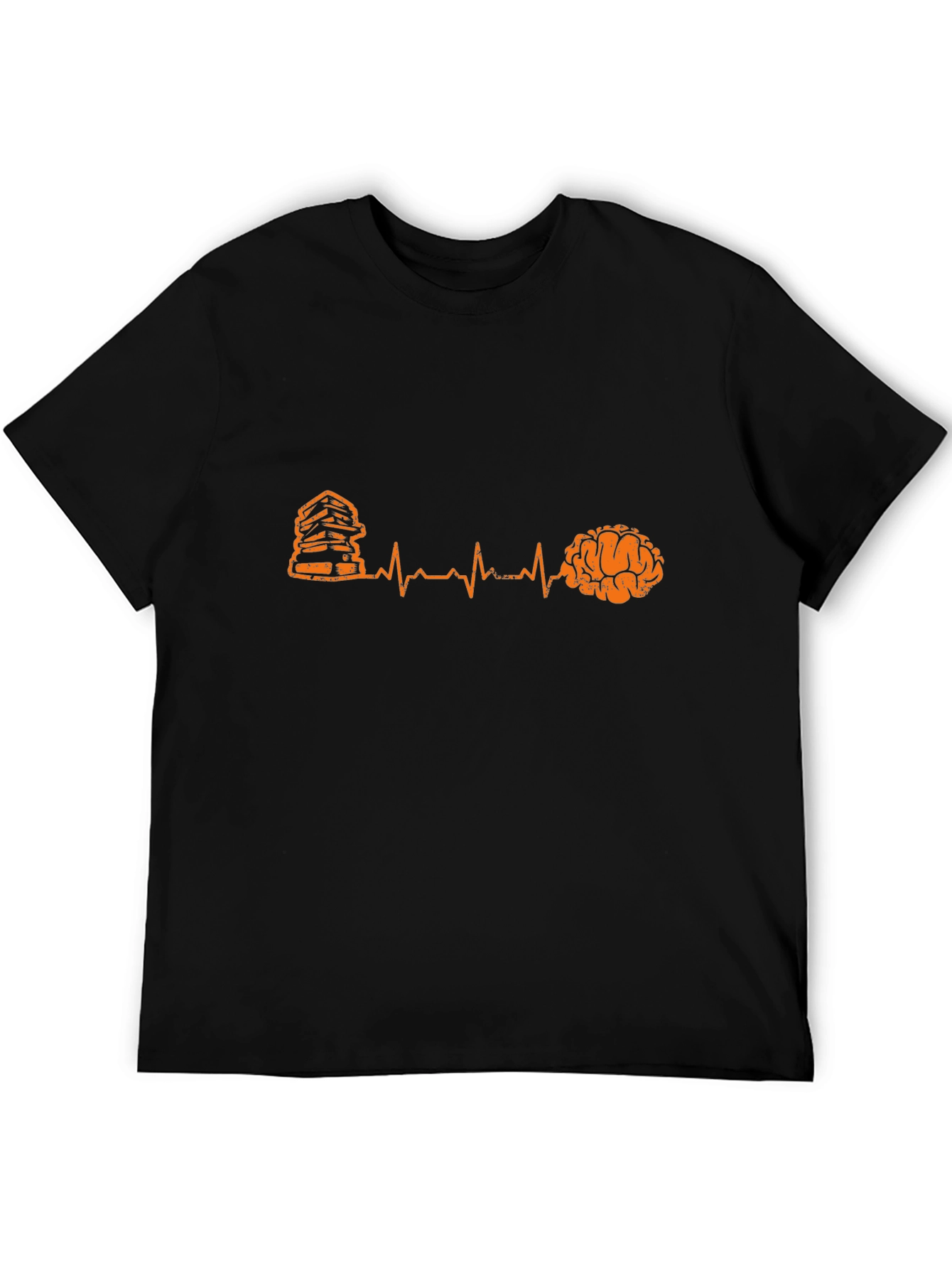 Book & Brain Heartbeat T-Shirt - Read Learn Live