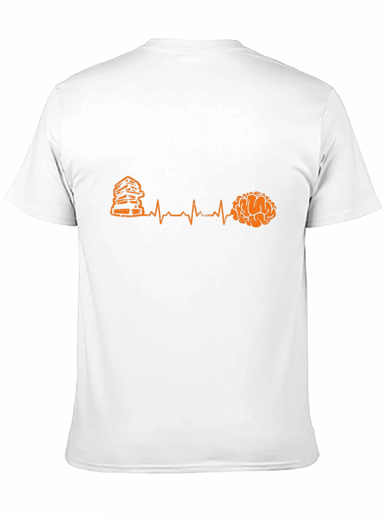 Book & Brain Heartbeat T-Shirt - Read Learn Live