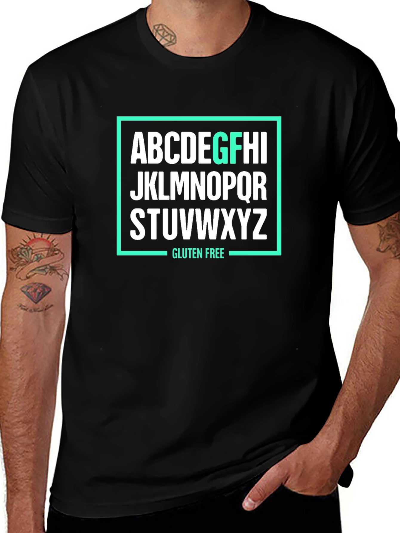 Gluten Free Alphabet T-Shirt - Bold Graphic Tee