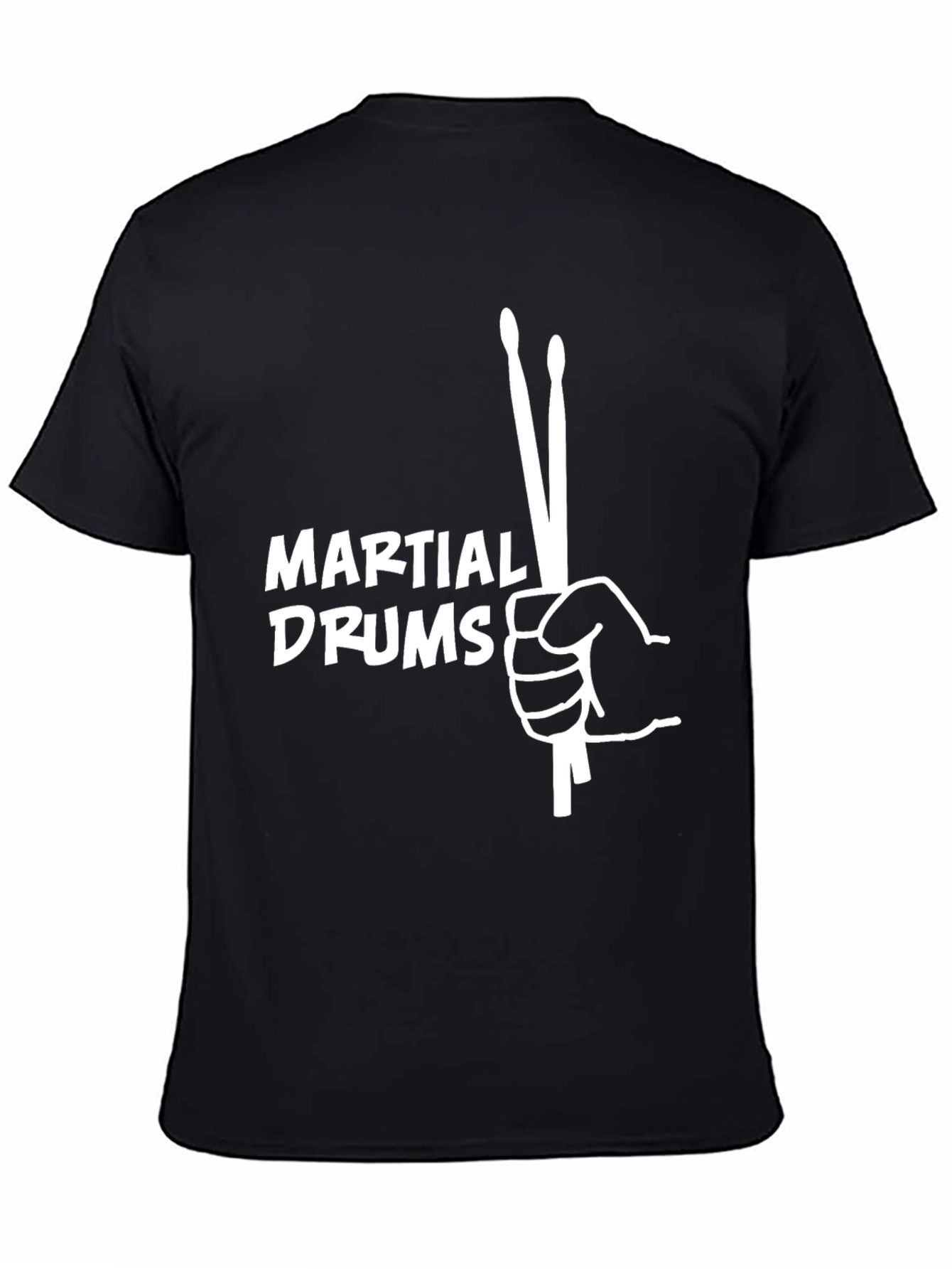 Martial Drums T-Shirt - Black Cotton Blend Tee