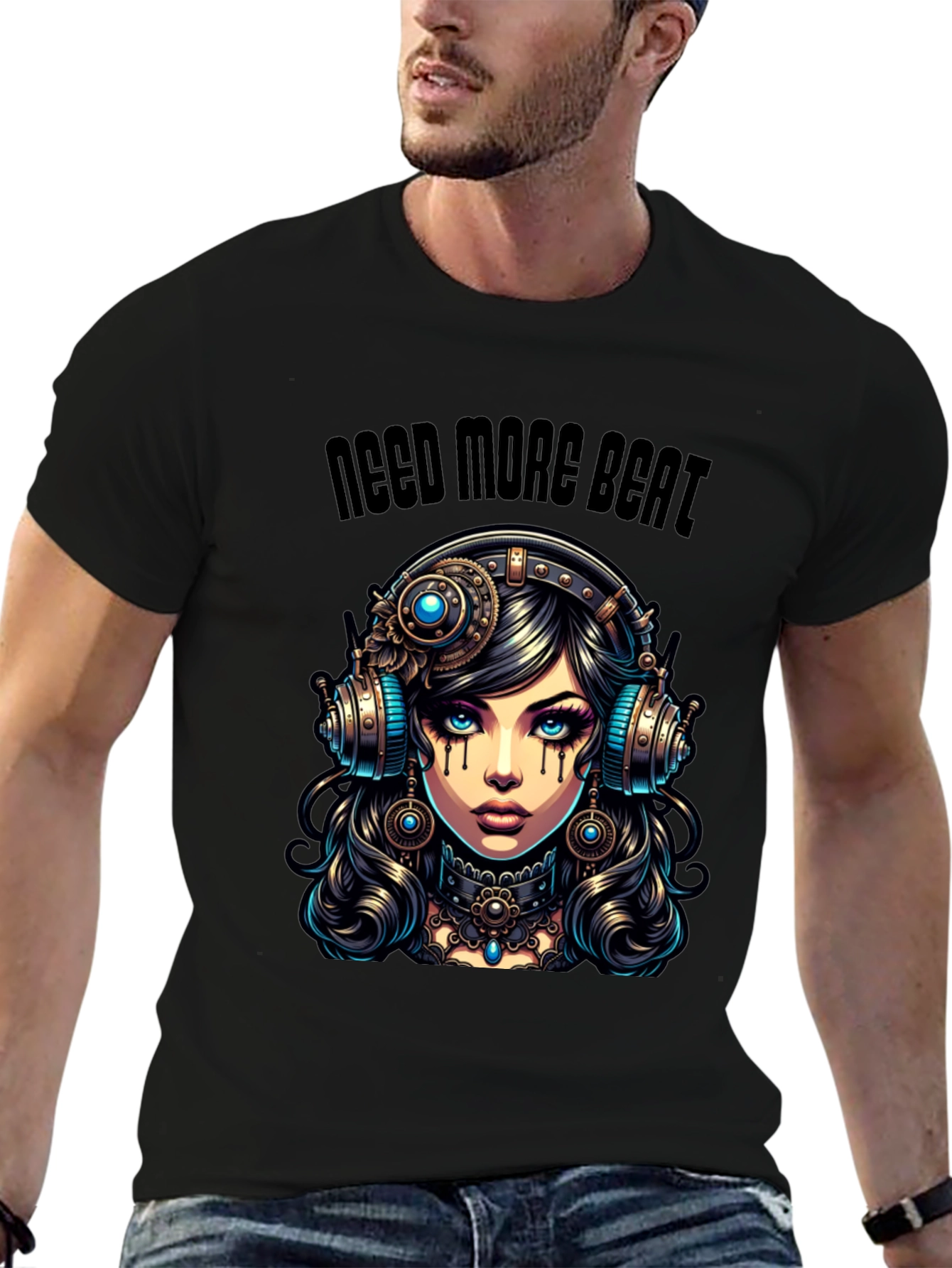 Need More Beat Steampunk Girl T-Shirt
