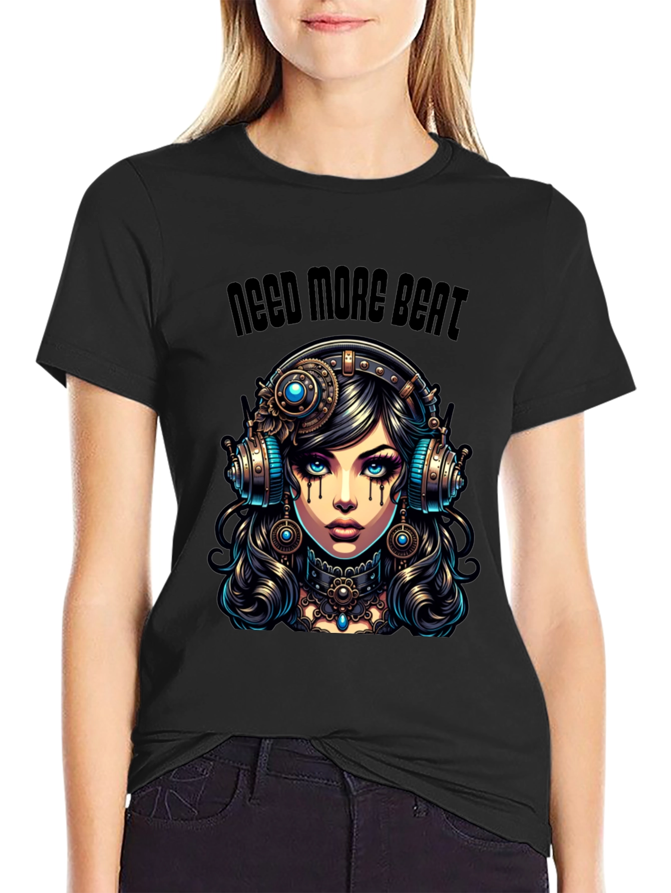 Need More Beat Steampunk Girl T-Shirt