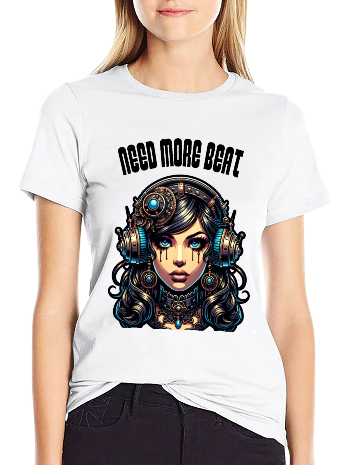 Need More Beat Steampunk Girl T-Shirt
