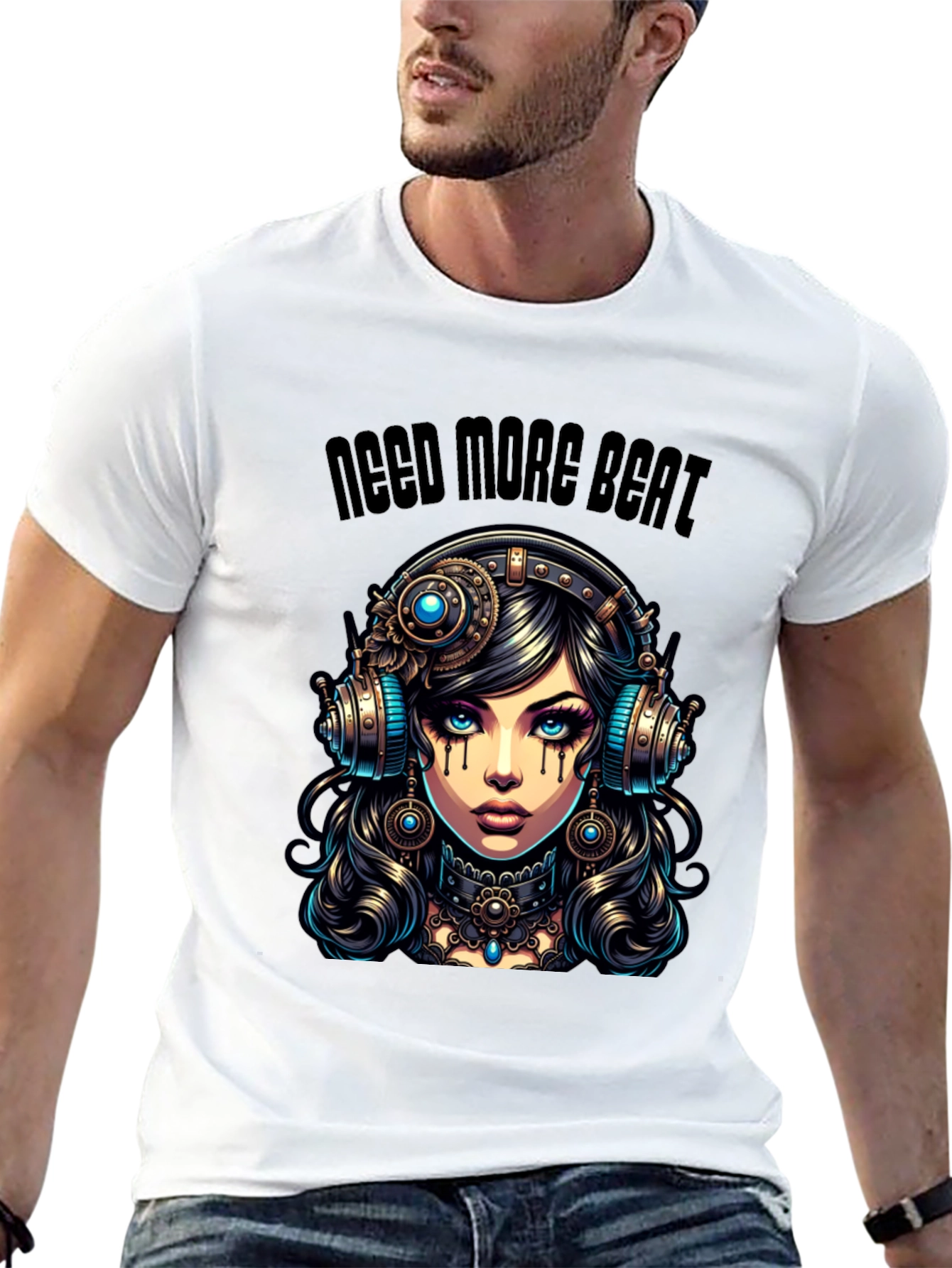 Need More Beat Steampunk Girl T-Shirt
