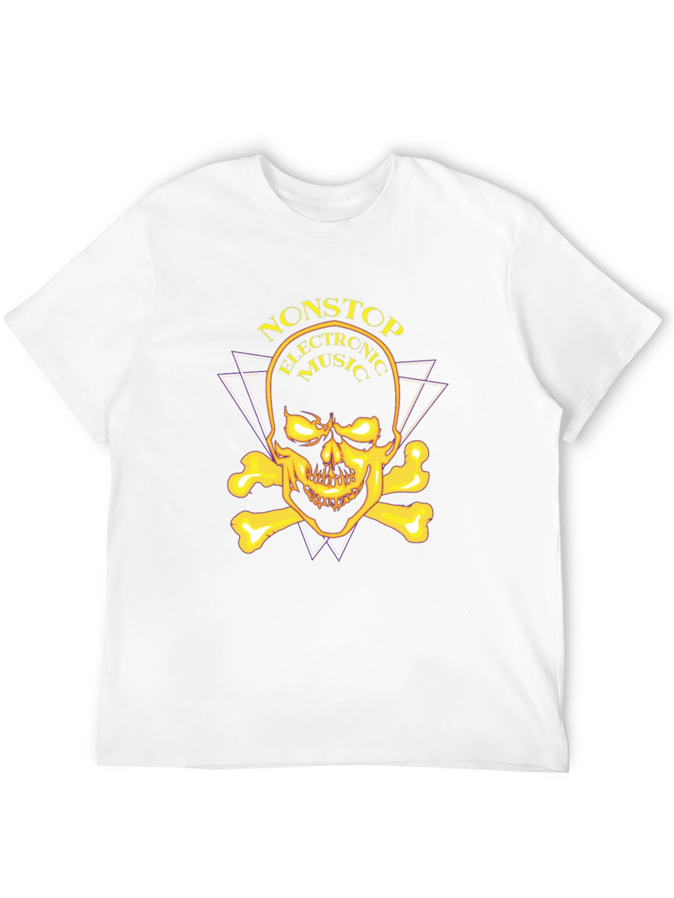 Nonstop Electronic Music Skull Graphic Tee