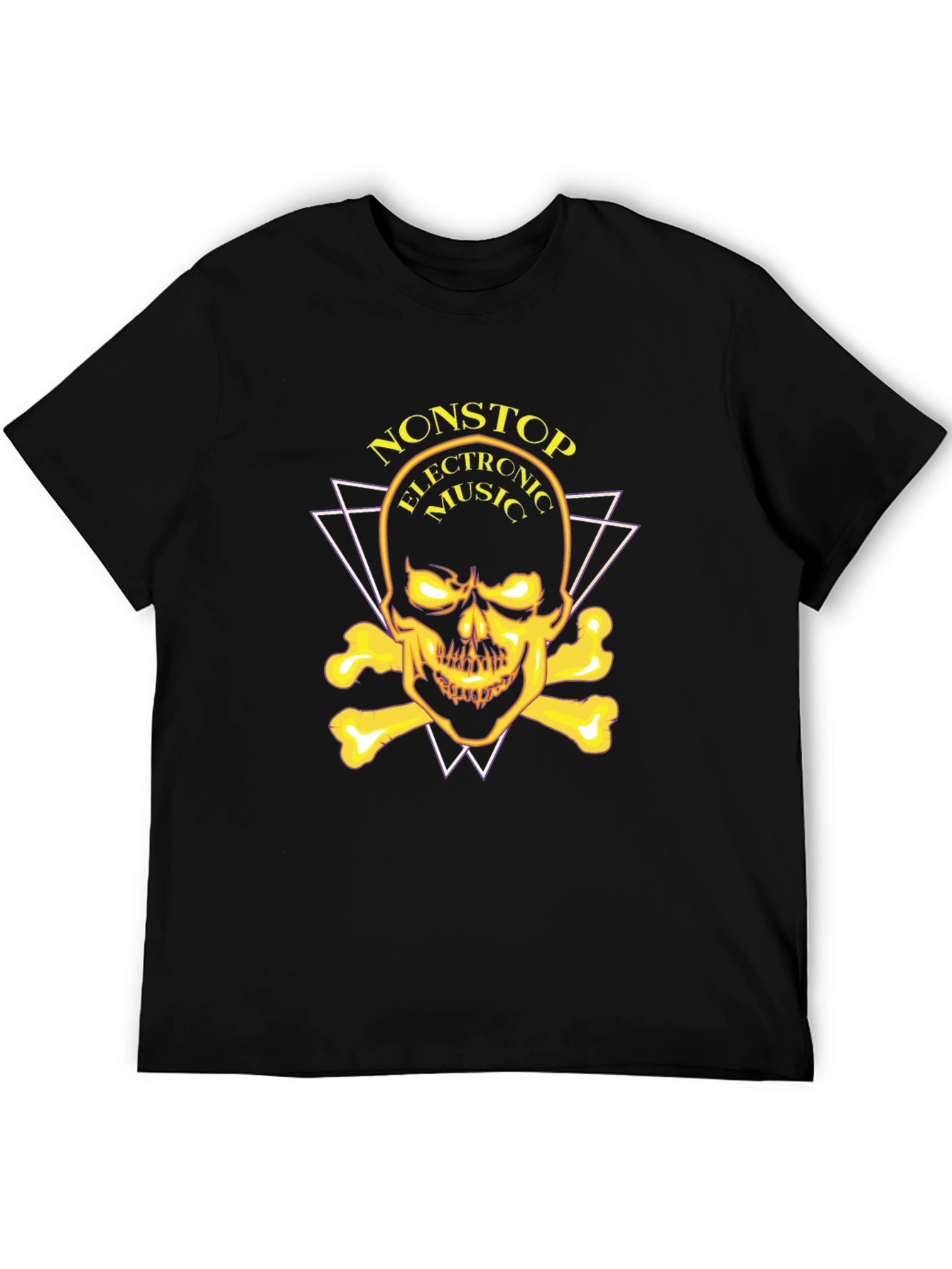 Nonstop Electronic Music Skull Graphic Tee